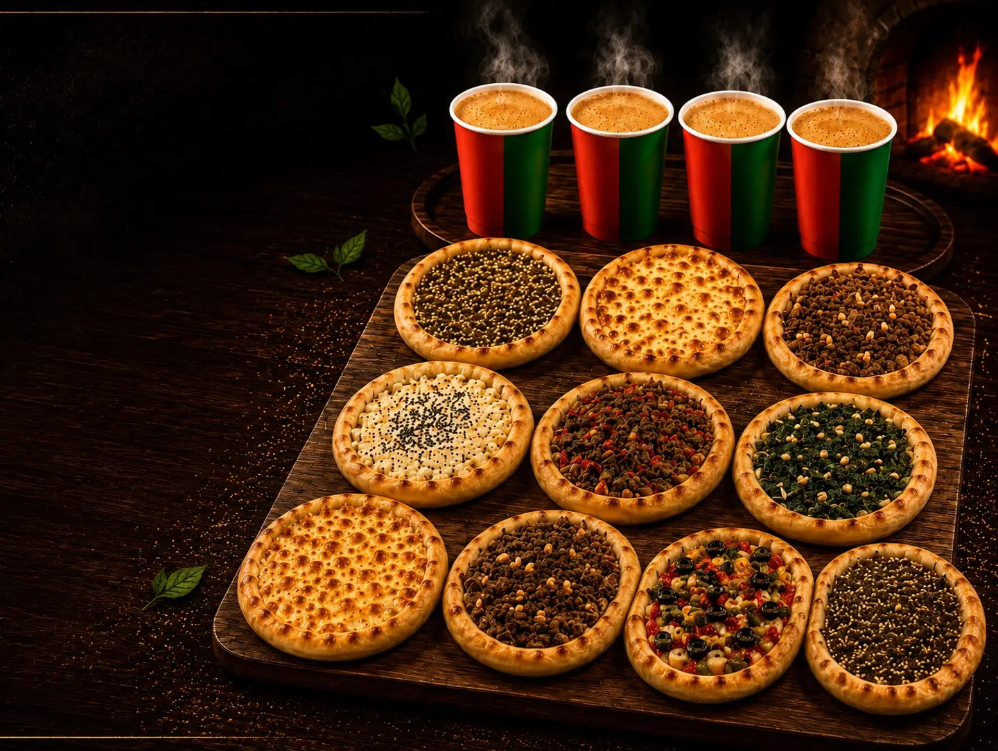 10 Pice Manakish 4 Pice Karak