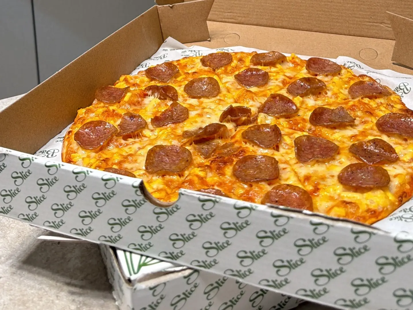Delicious Pepperoni Slices With Our Signature Red Sauce And Melted Mozzarella Cheese
