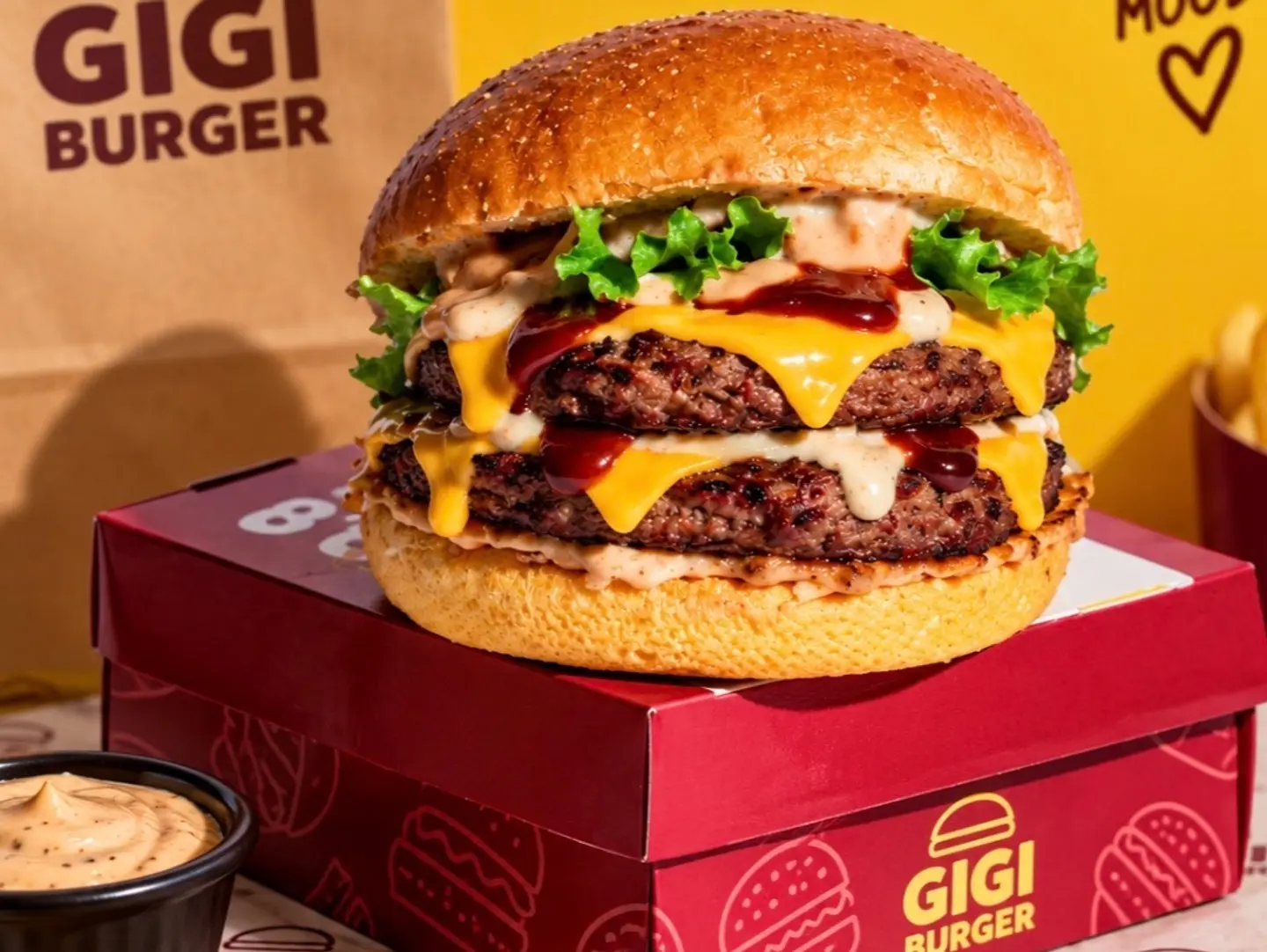 Double Beef Burger With Cheese