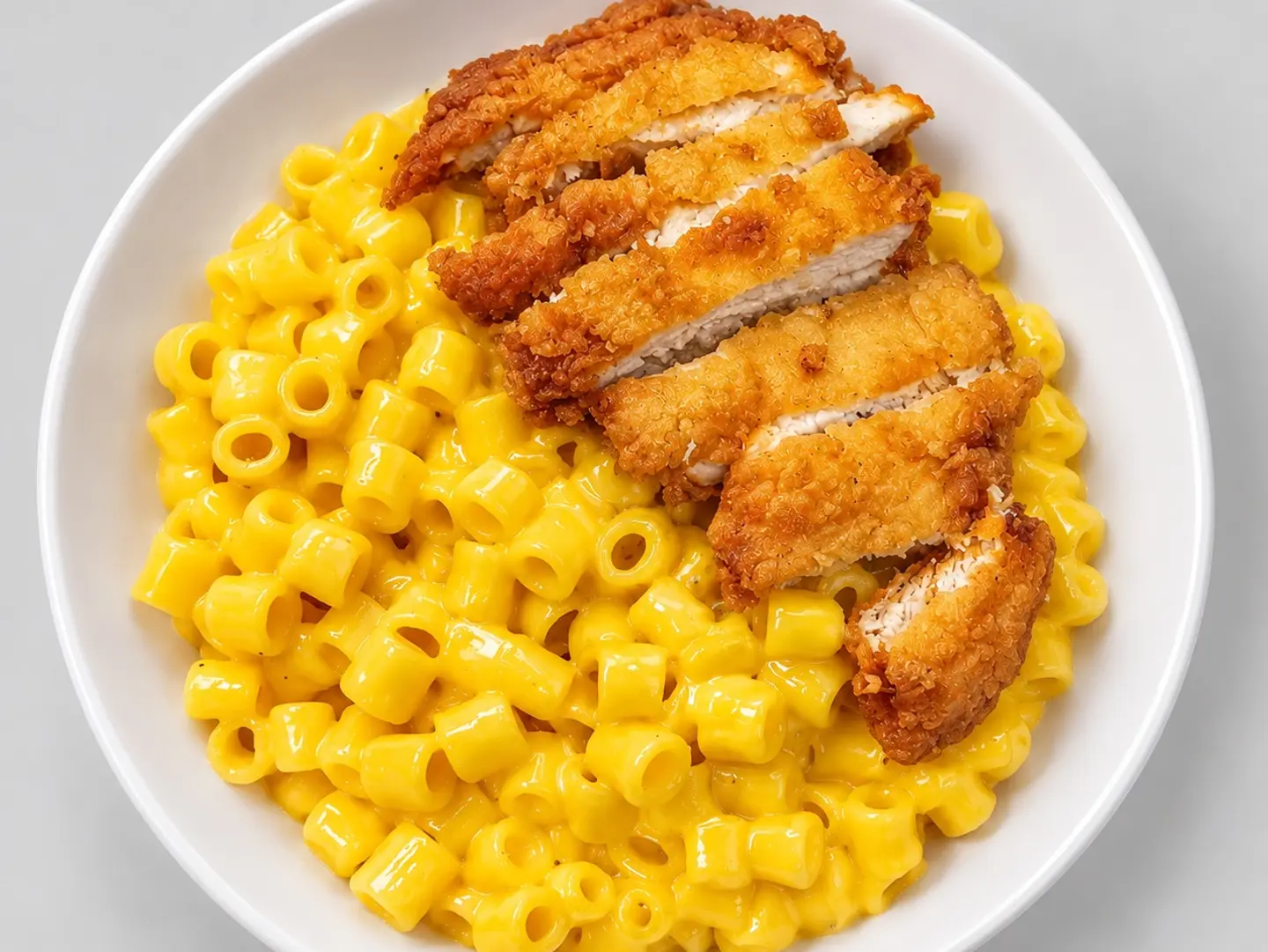 Mac And Cheese With Crispy Chicken Fillet