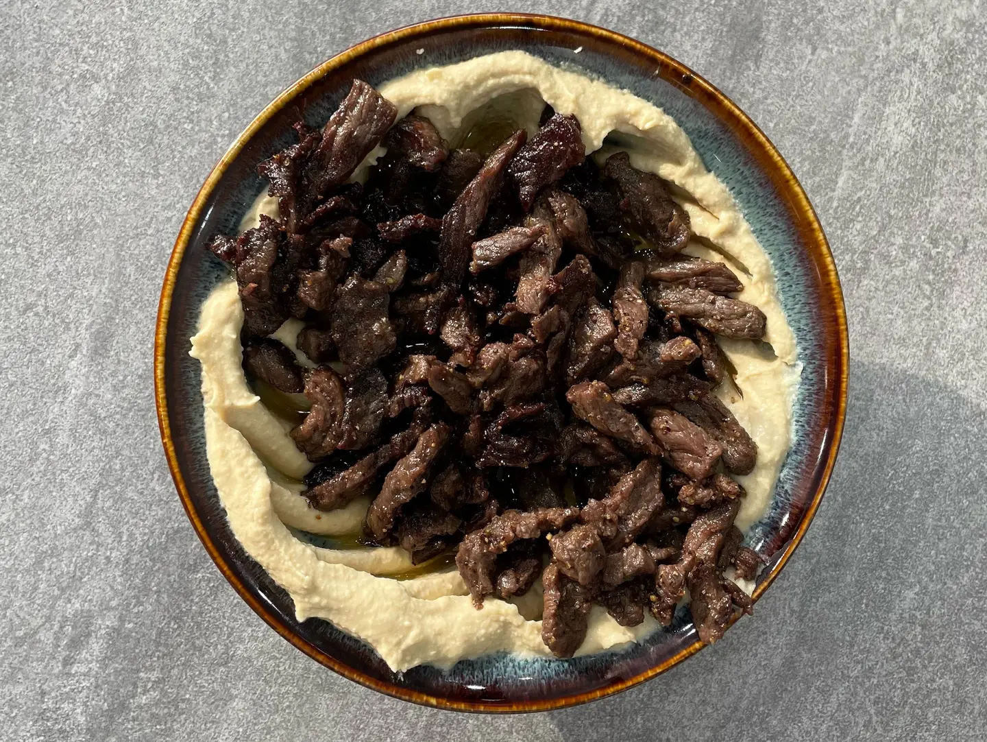 Meat With Hummus