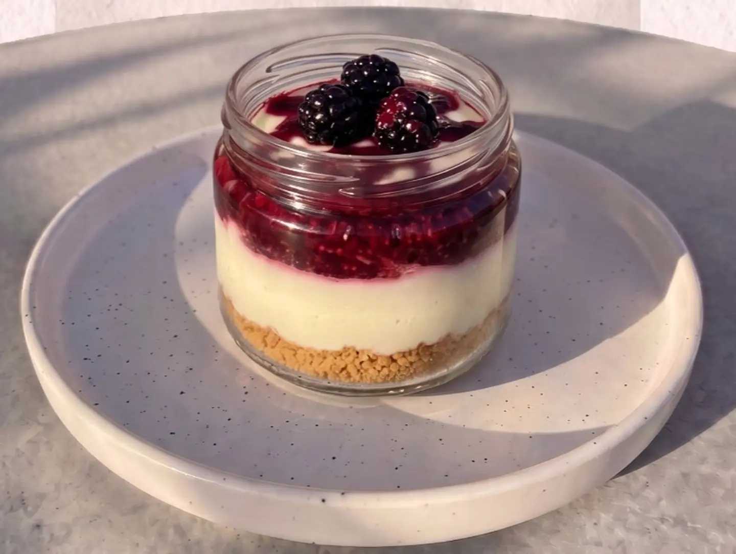 Upside Down Blueberry Cheesecake