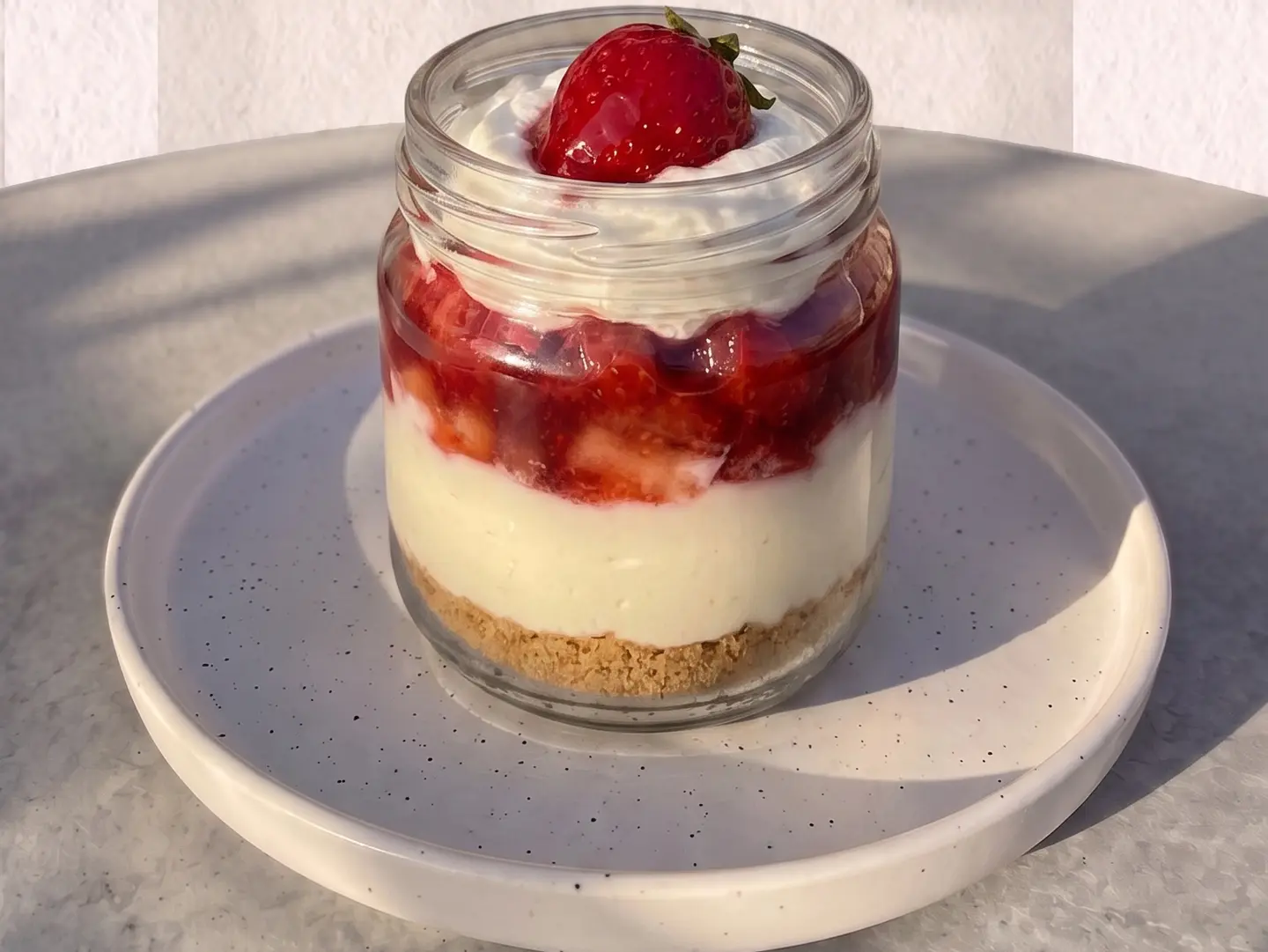 Upside Down Strawberry Cheesecake