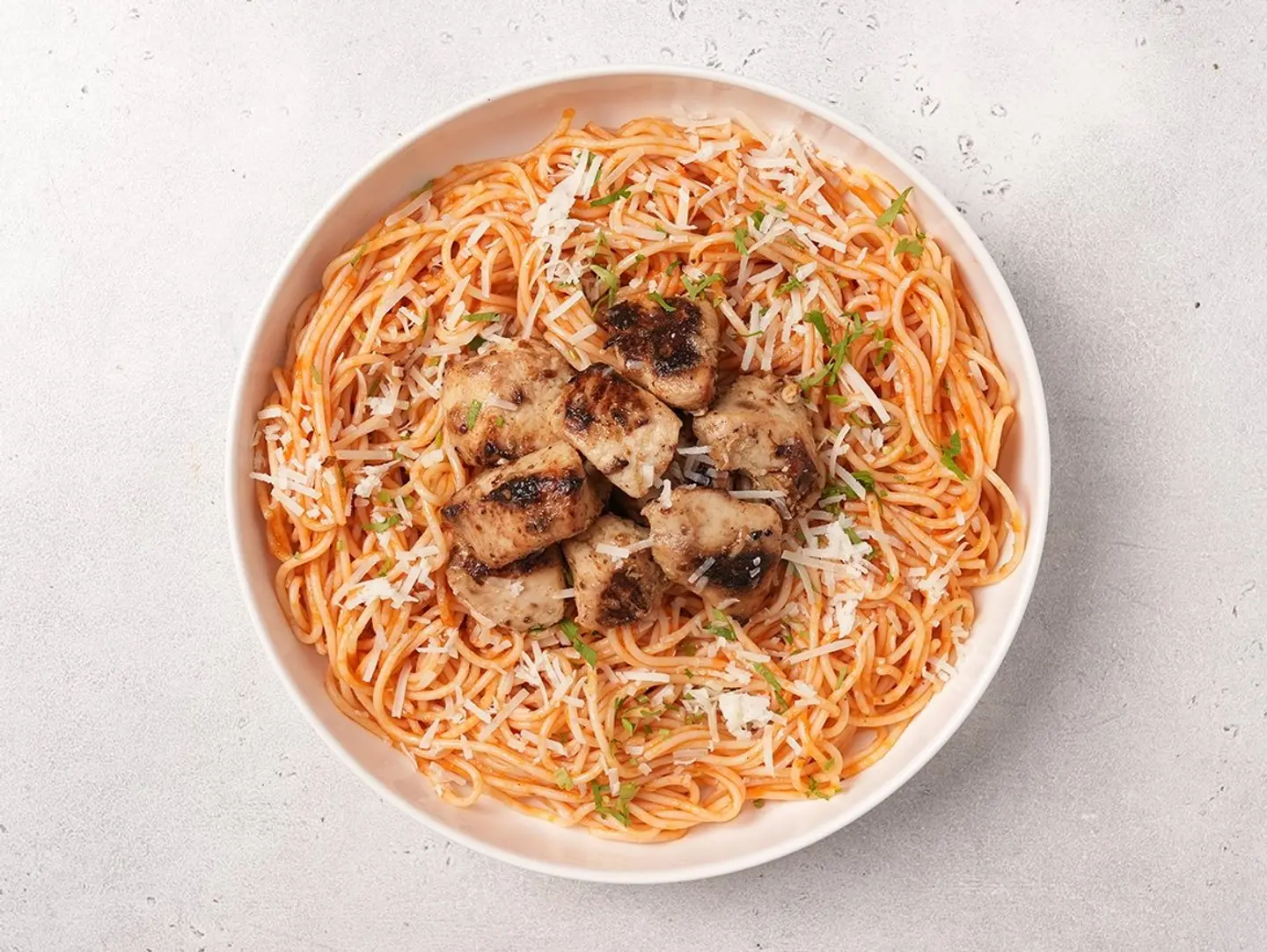 Parmesan Spaghetti With Chicken
