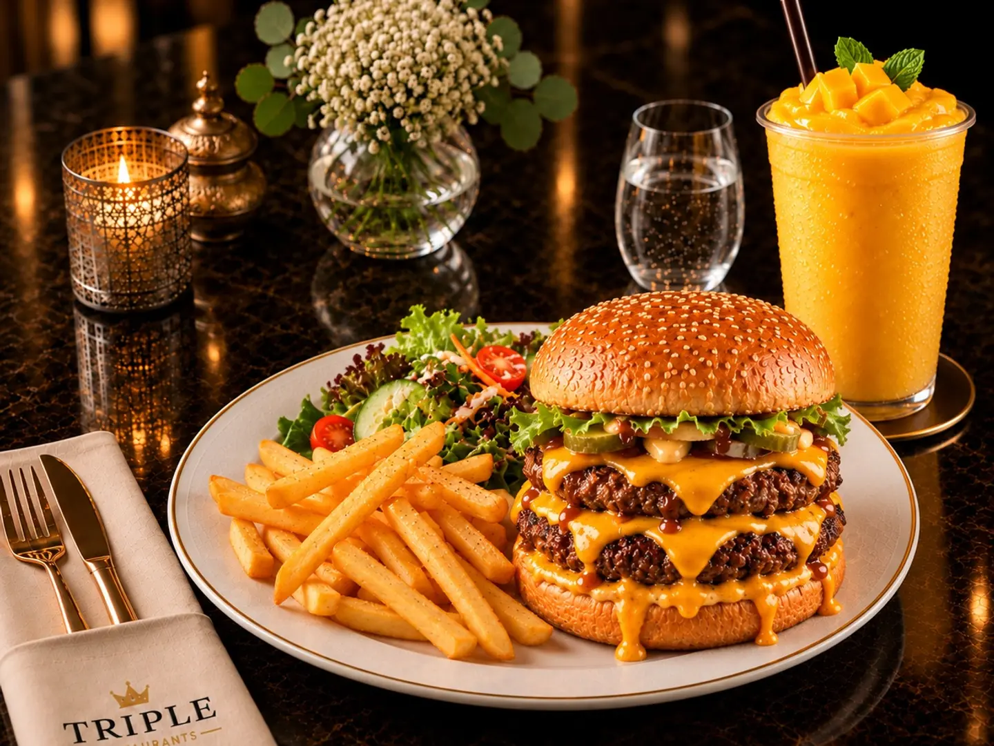 Triple 2 Burger Meal