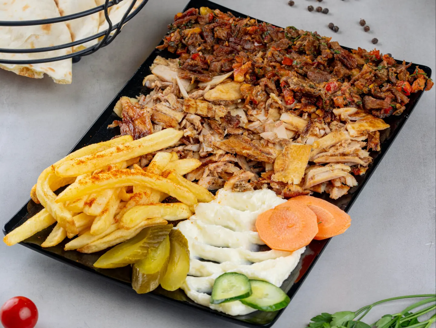 Medium Mixed Beef Shawarma Plate