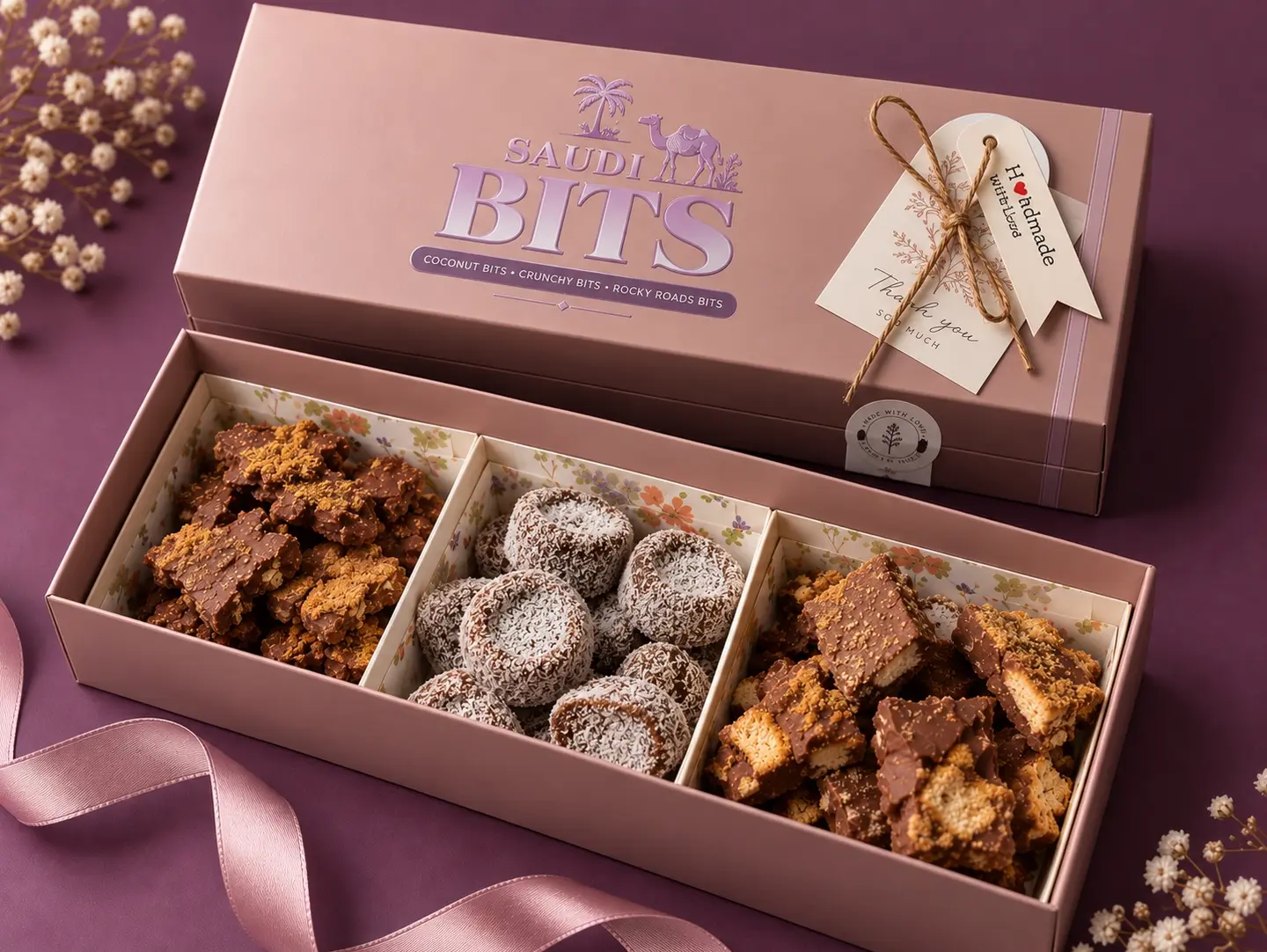 Saudi Bites Premium Trio Box 34 Pieces