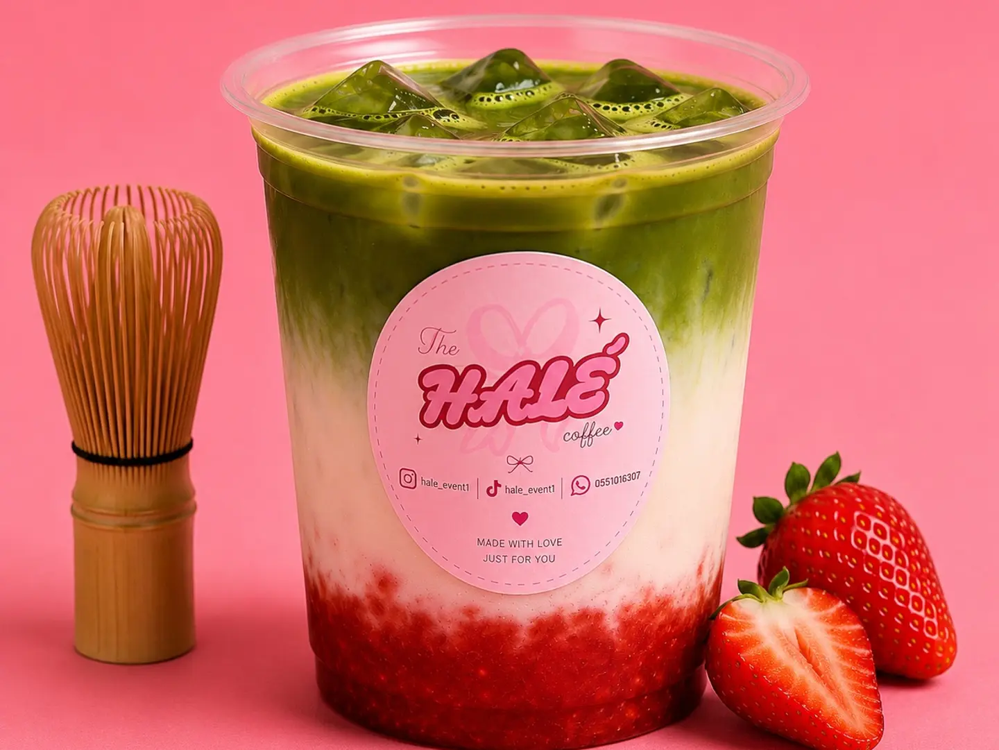 Strawberry Purée Matcha
