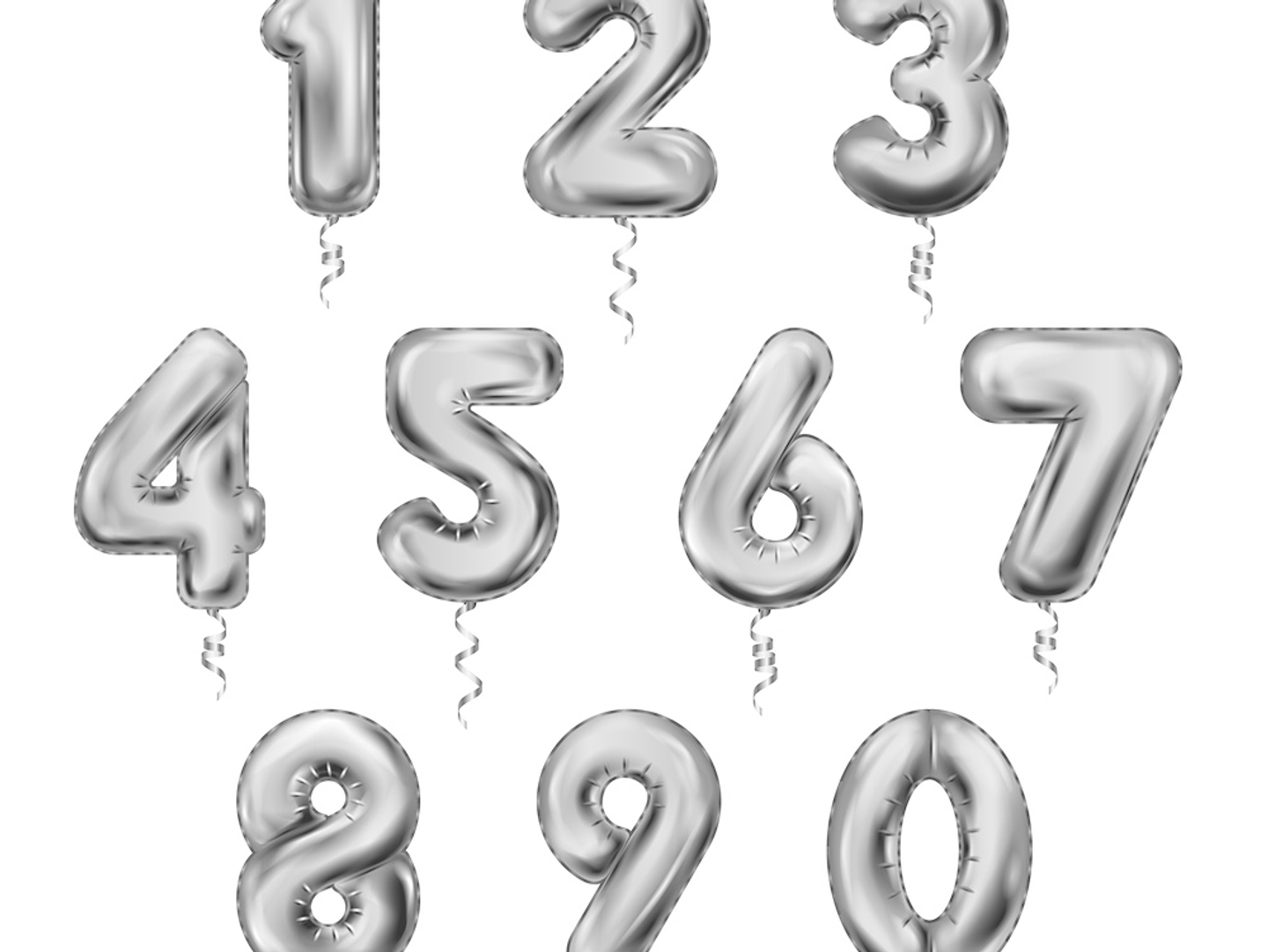 Helium Number Balloon