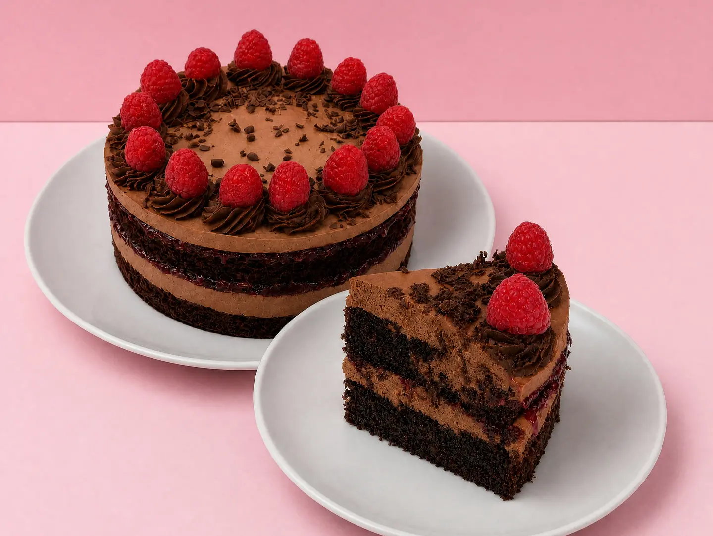 Chocolate Strawberry Mousse Cake Large