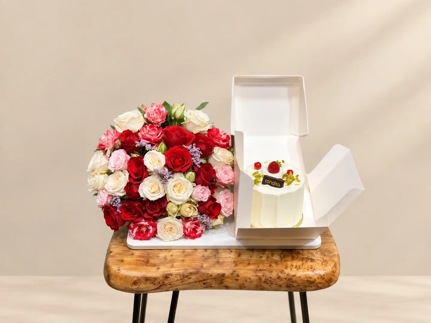A Bouquet Of Joy And Cake