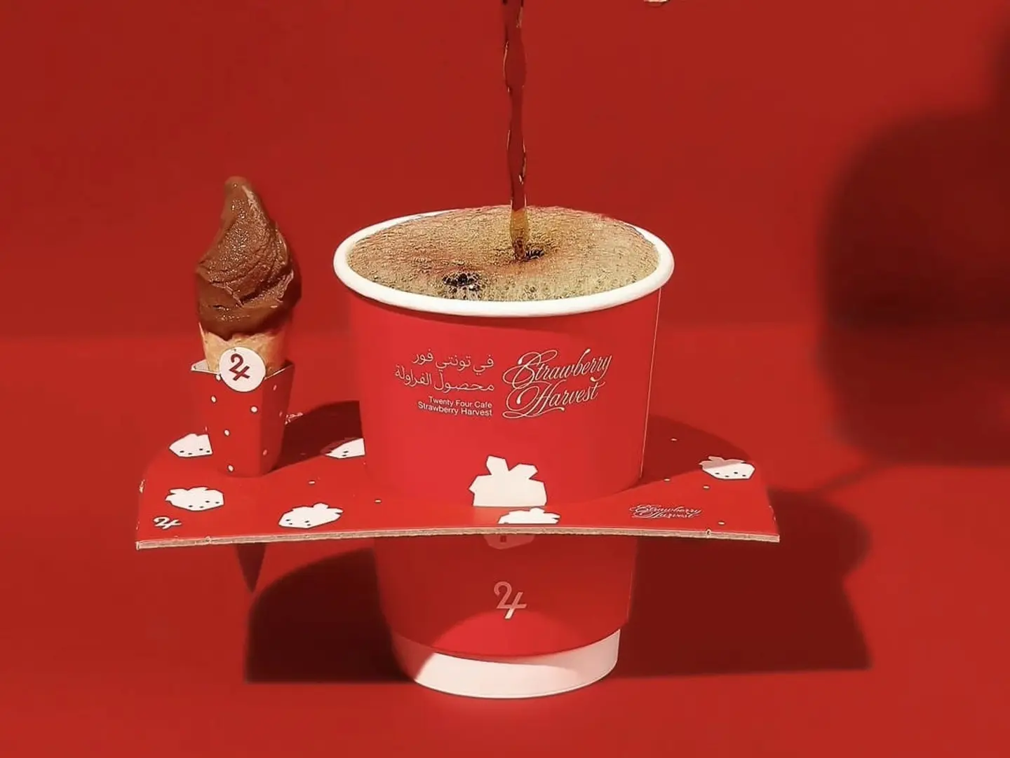 V60 Coffee With Cold Strawberry Crop