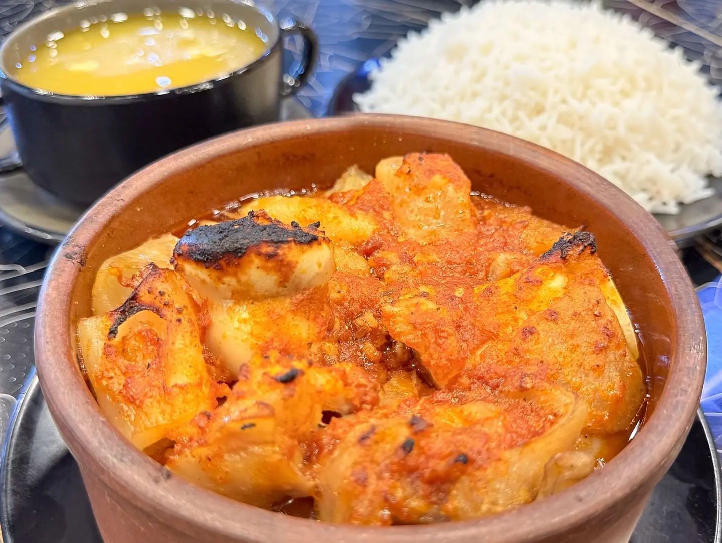 طاجن كوارع مع الارز والشوربه