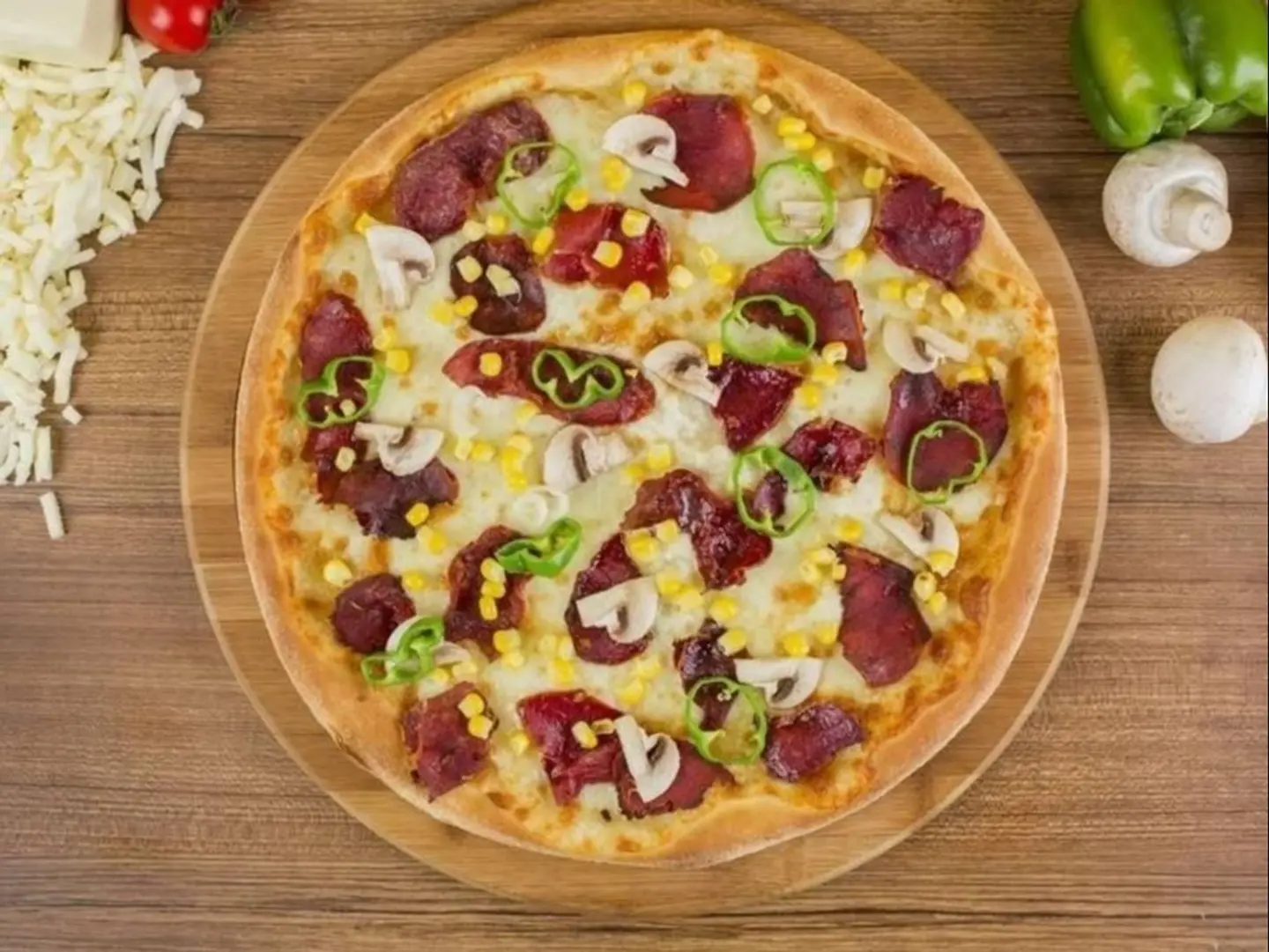 Medium Pizza With Pastrami And Kiri Cheese