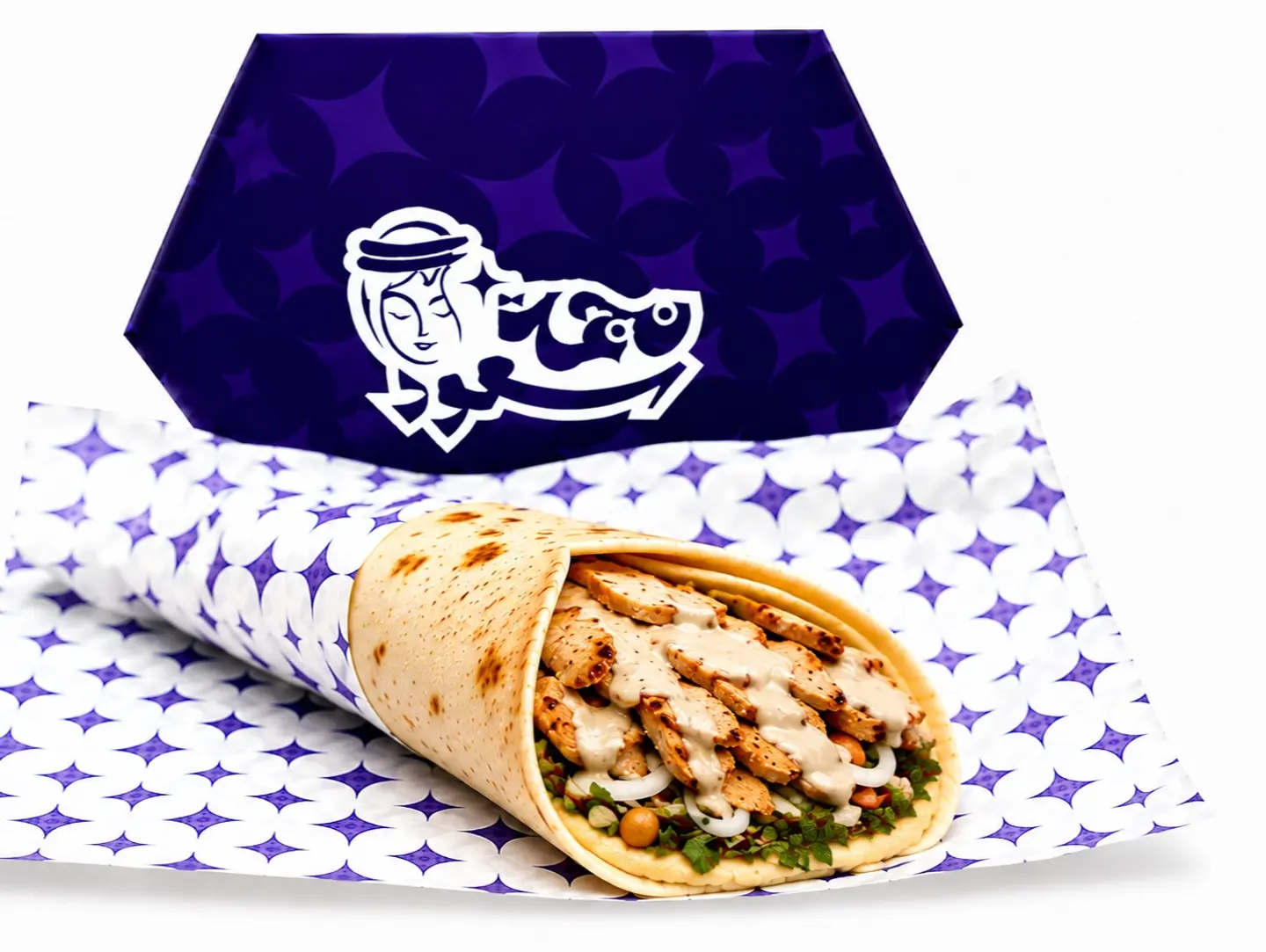 Chiken Shawrma With Tahini Sandwich