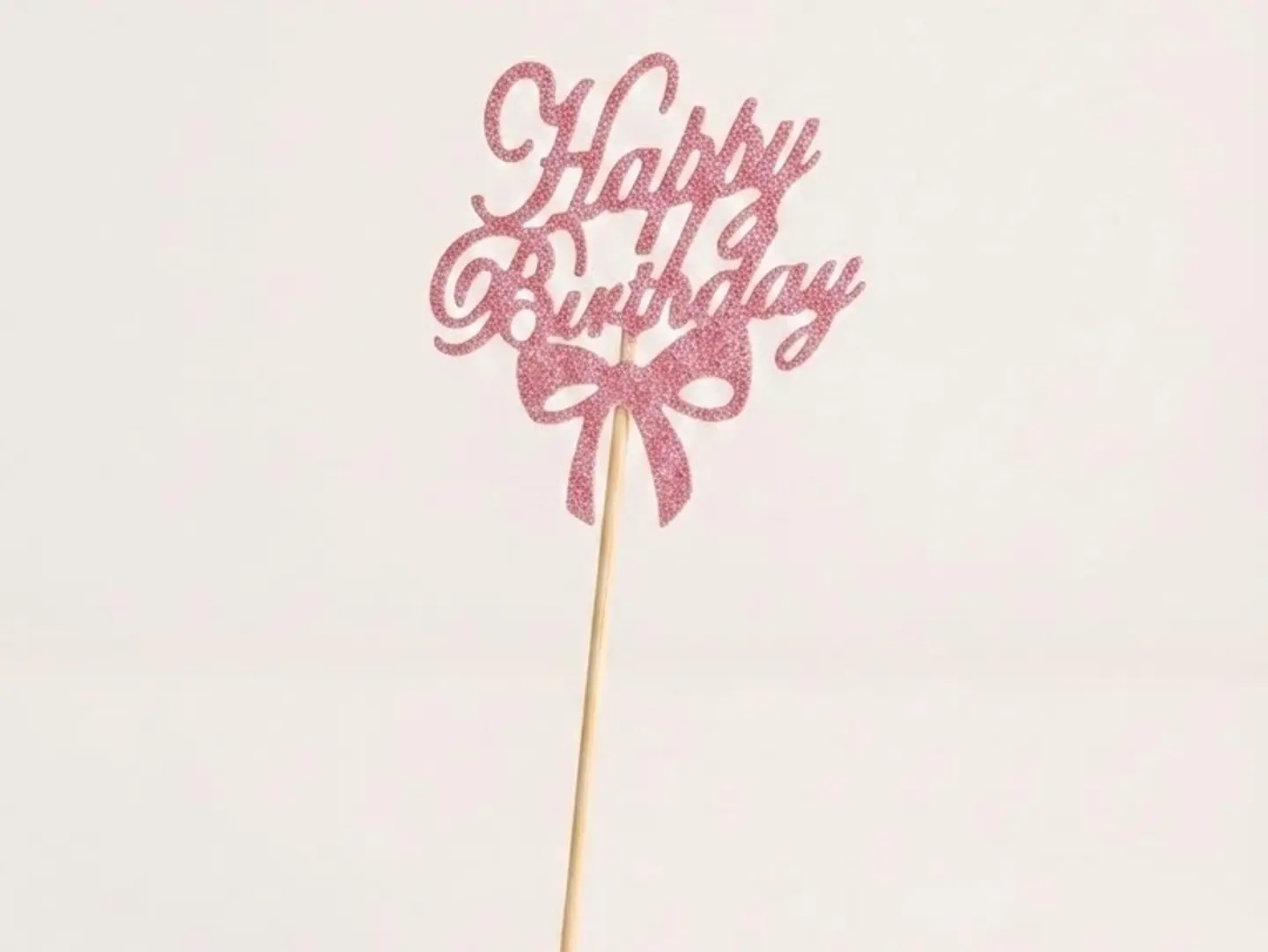 Pink Birthday Cake Topper