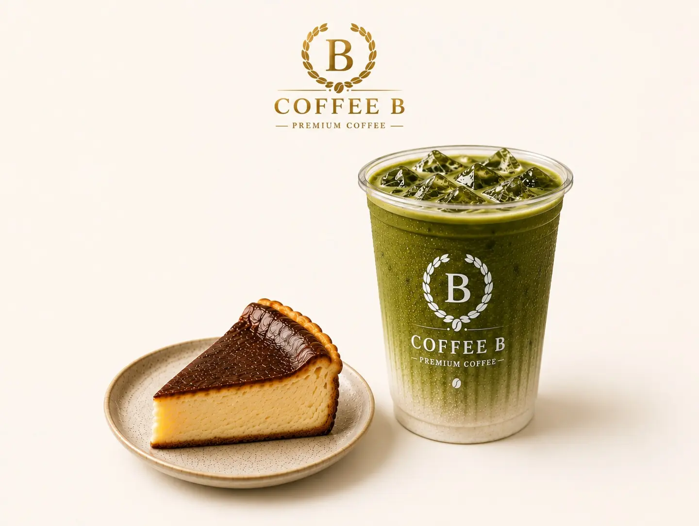 Iced Matcha Latte With San Sebastian