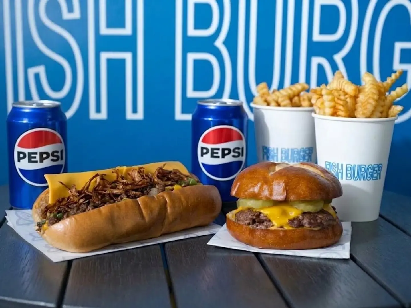 Beef Burger And Philly Steak Combo