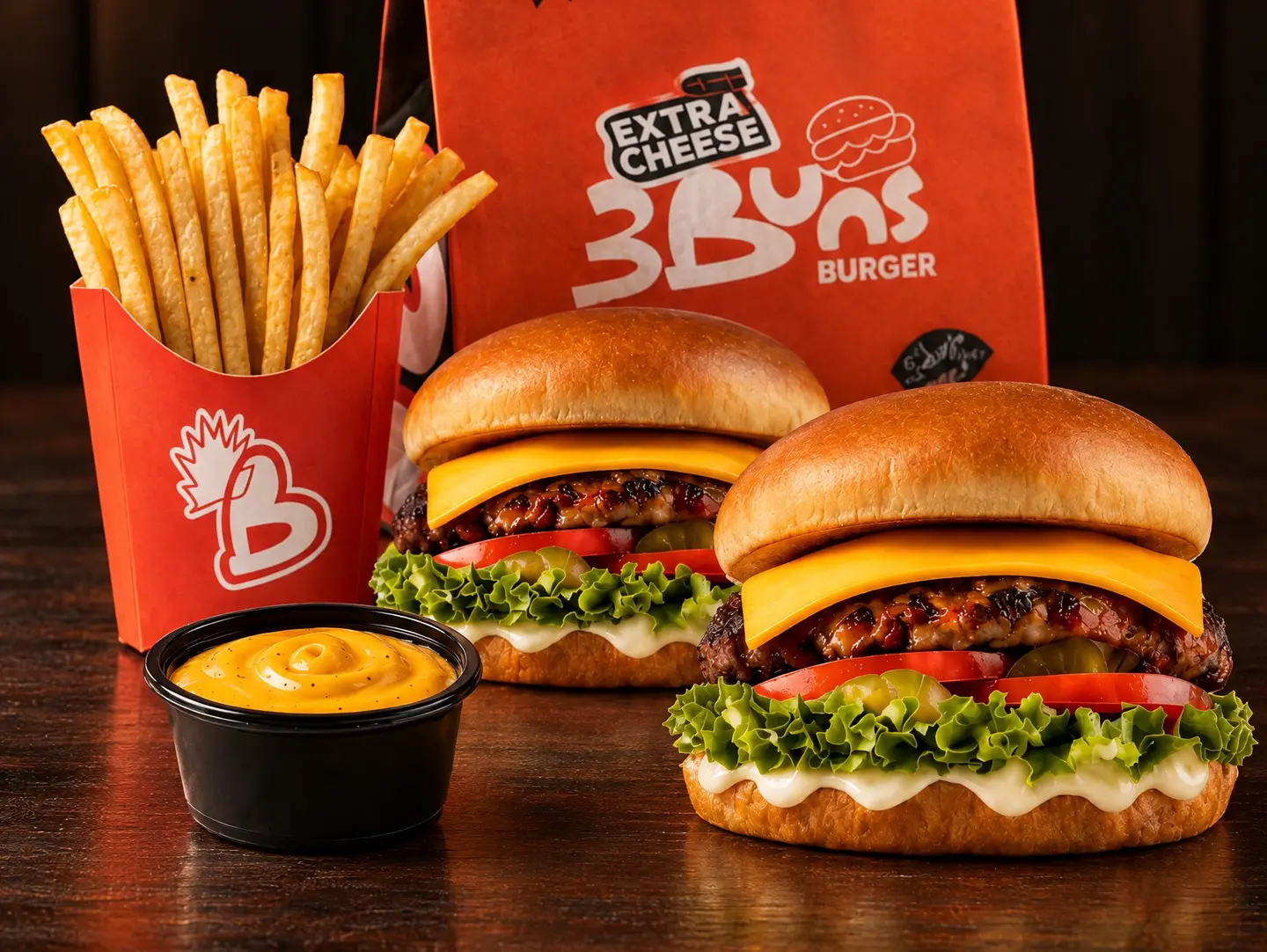 2 Box 3 Buns Beef