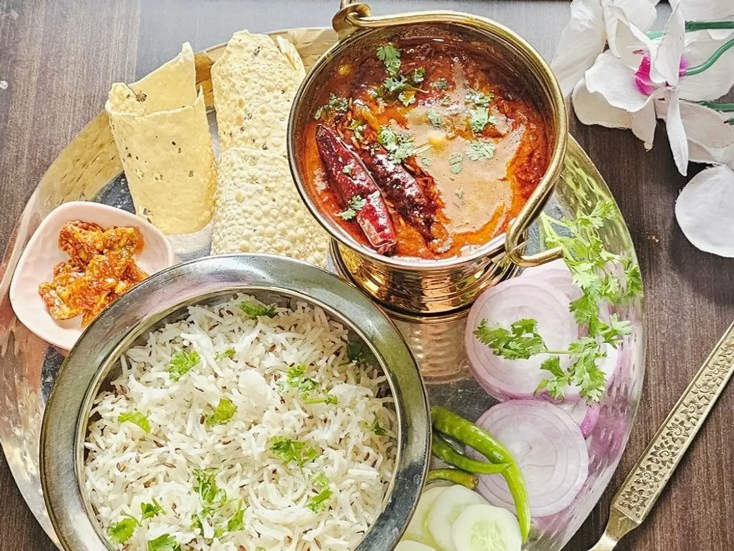 Bagara Rice & Dalcha & Chicken Khorma
