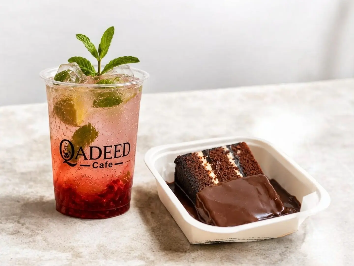 A Dessert With A Mojito