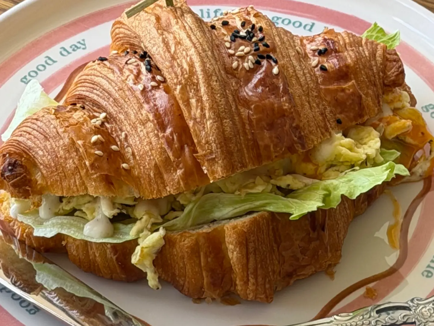 Creamy Egg Croissant