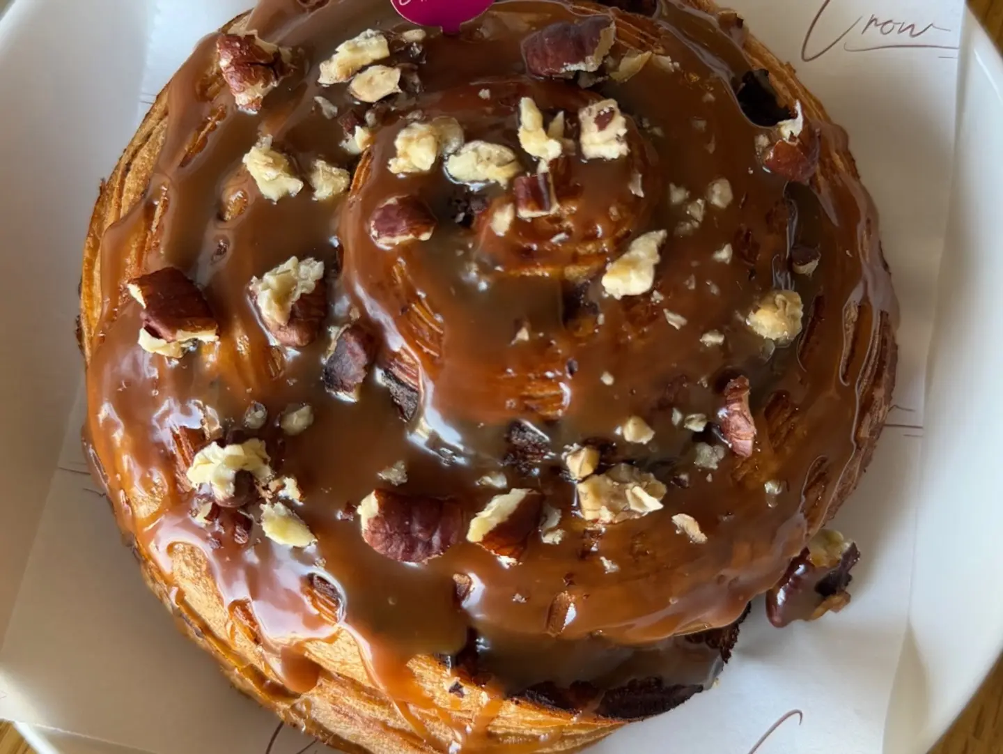 Pecan Caramel Cinnamon Roll