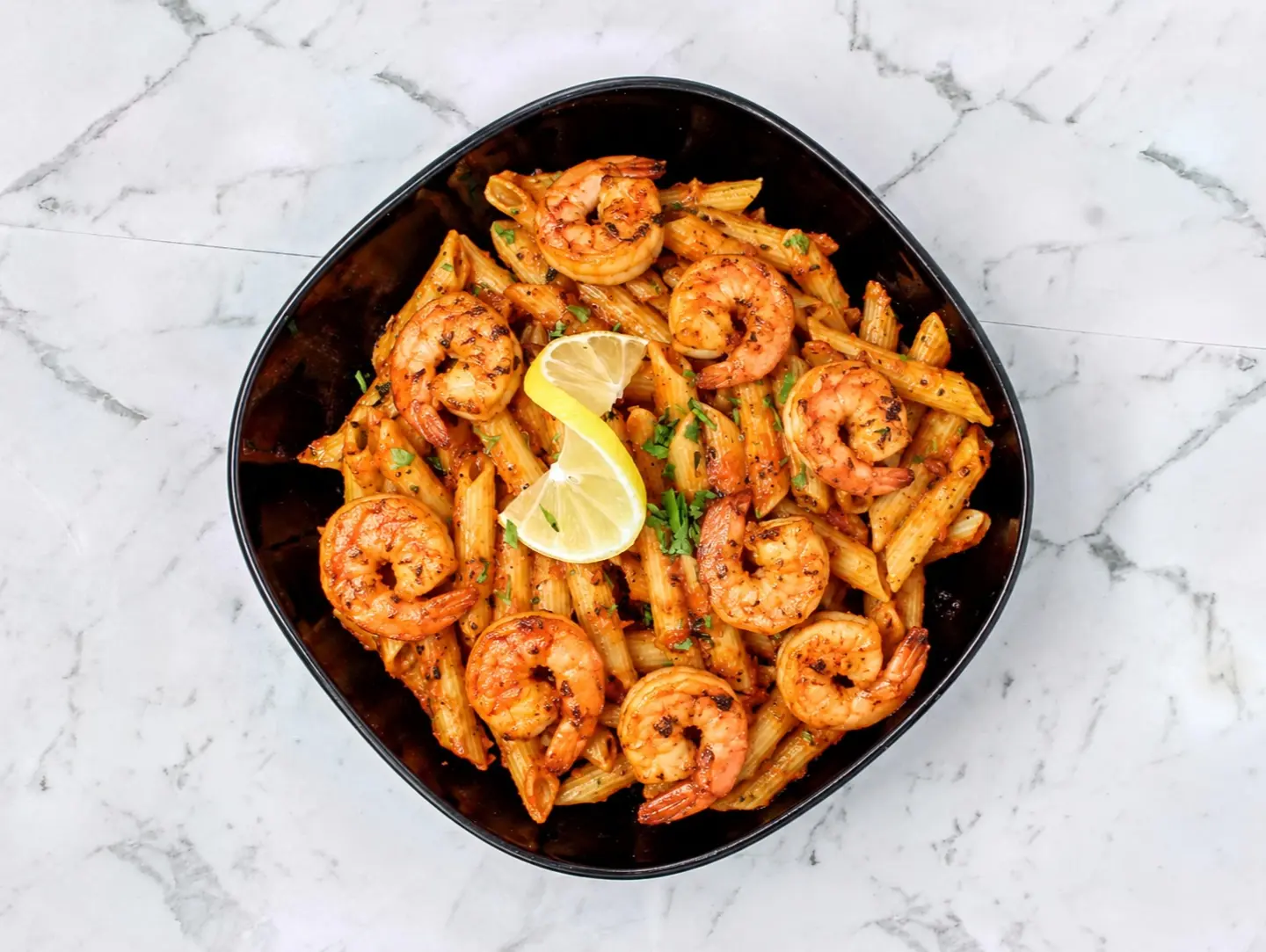 Red Pasta With Shrimp