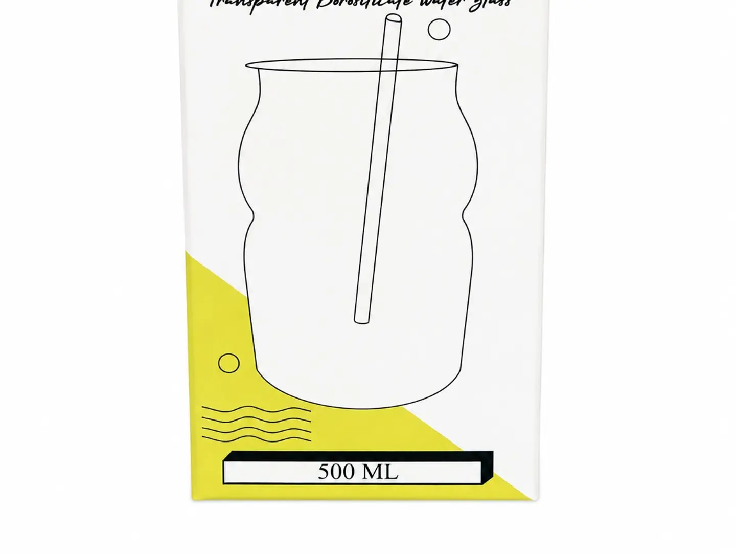 Glass Cup With Straw