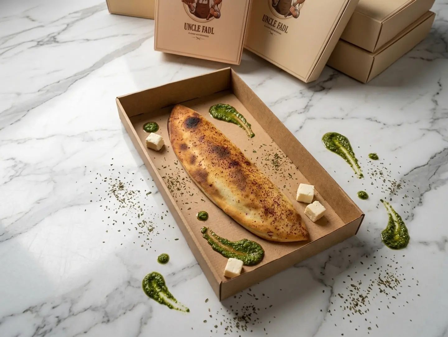 Halloumi And Pesto Manakish