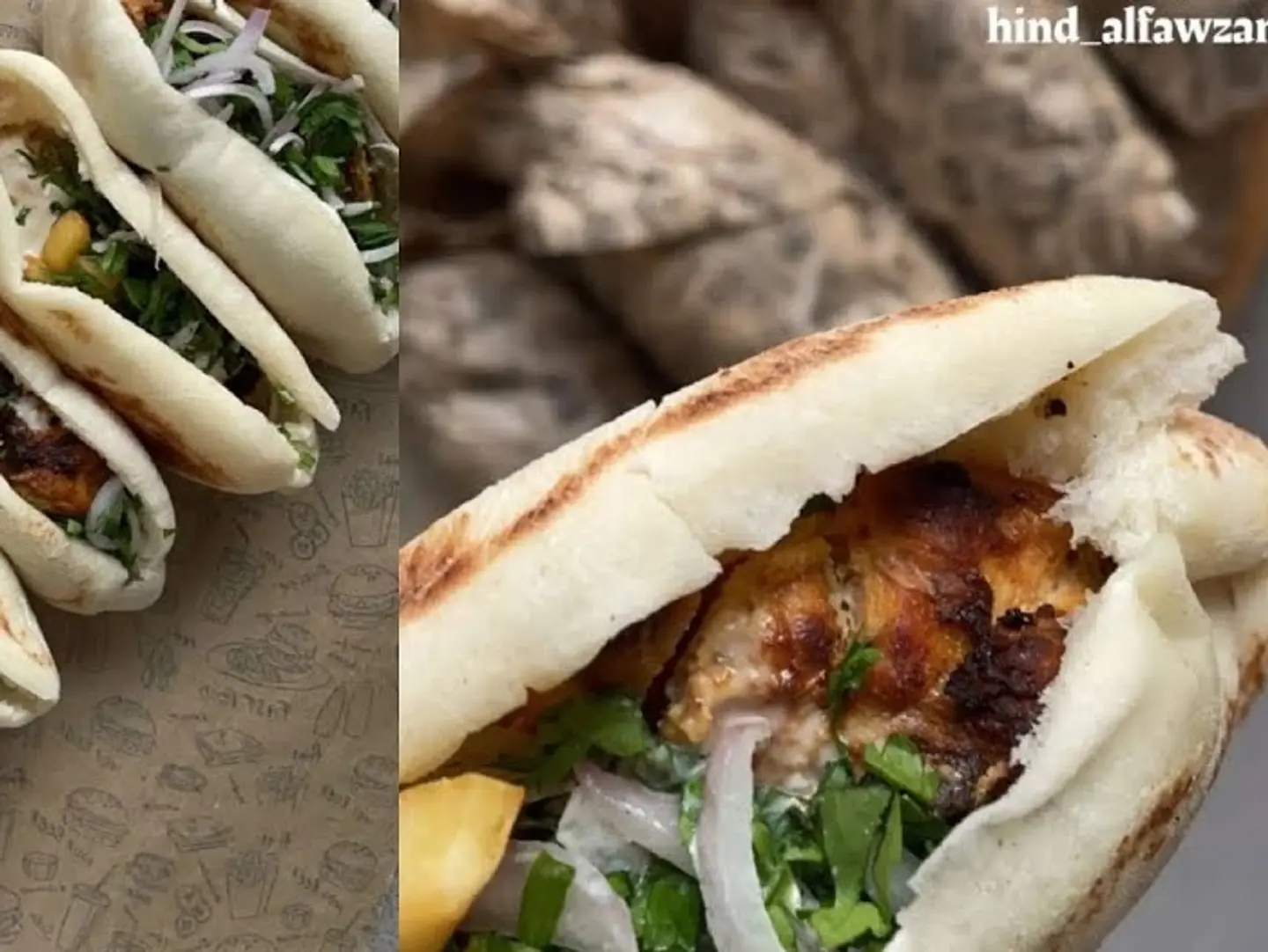 Shish Tawook Iraqi Bread Sandwich