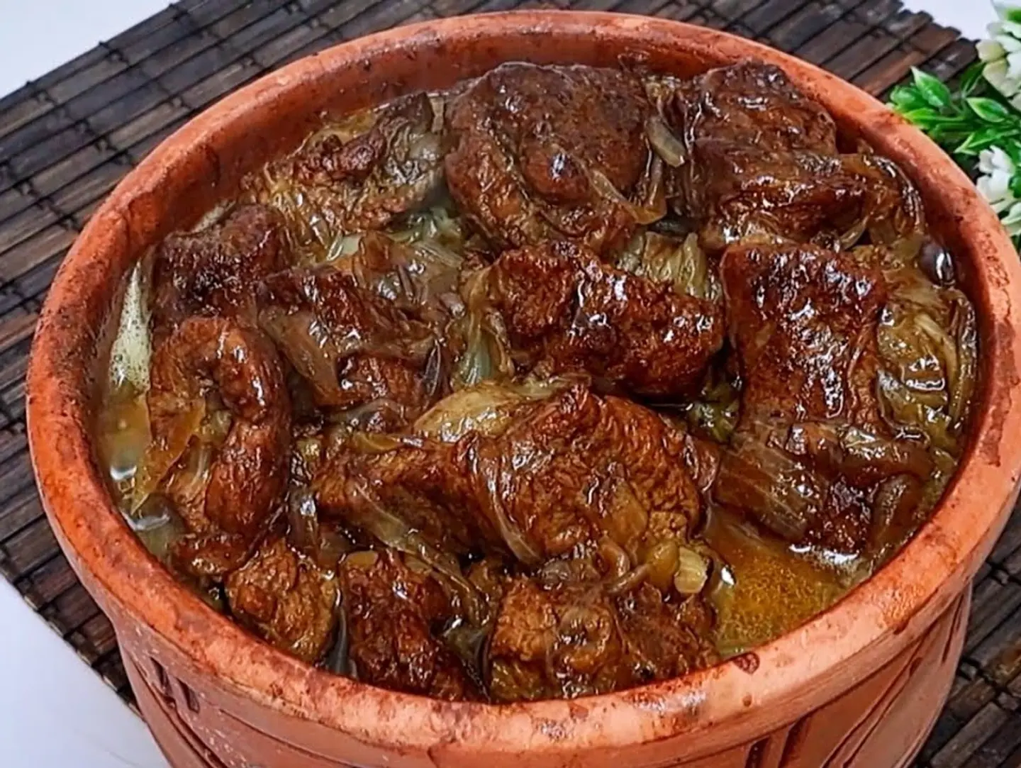 Meat And Onion Tagine With Egyptian White Rice