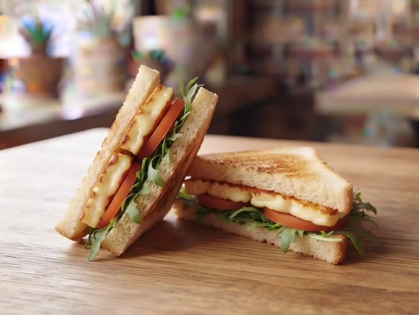Halloumi And Arugula Sandwich