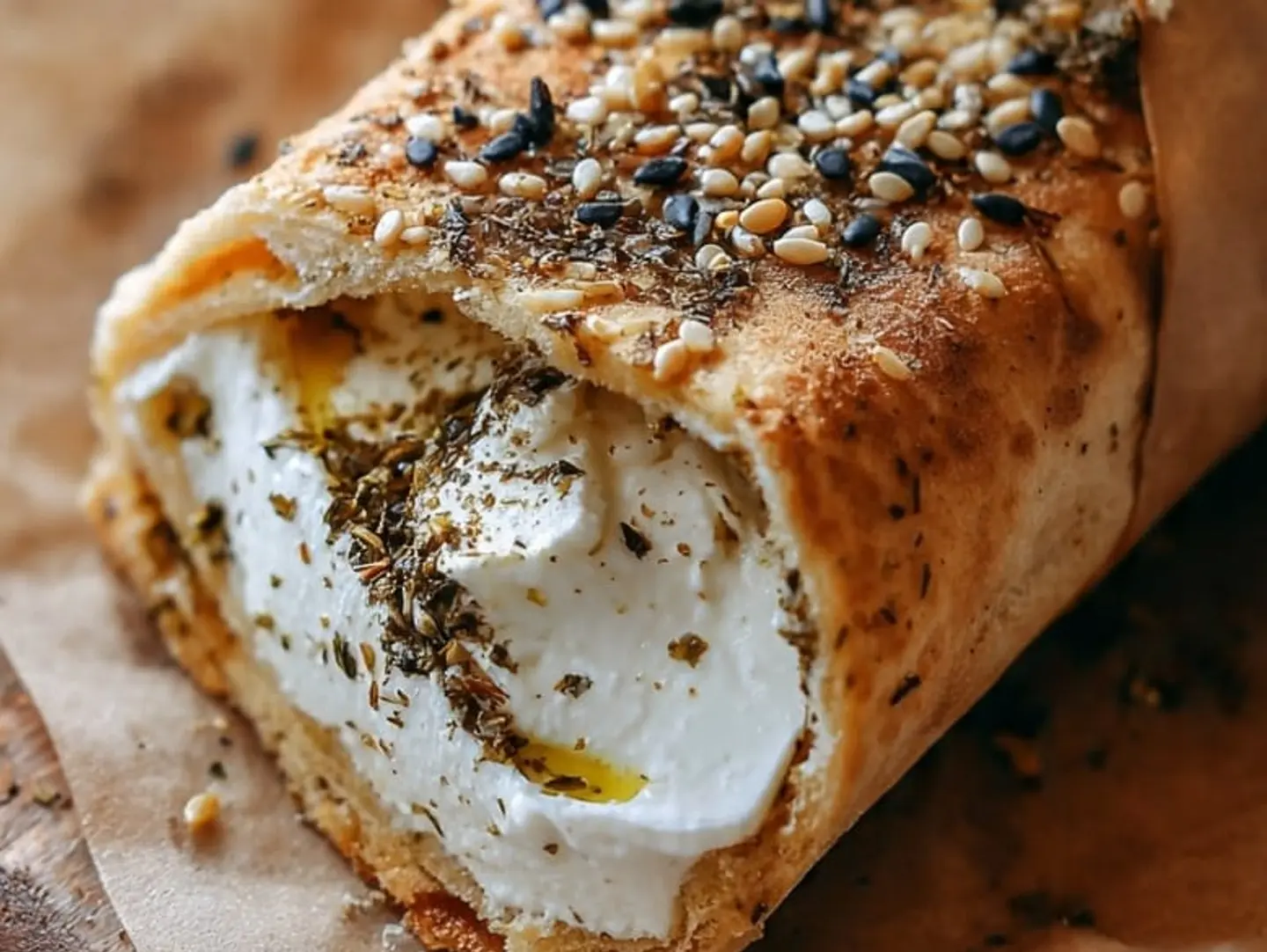 Labneh Pie With Zaatar
