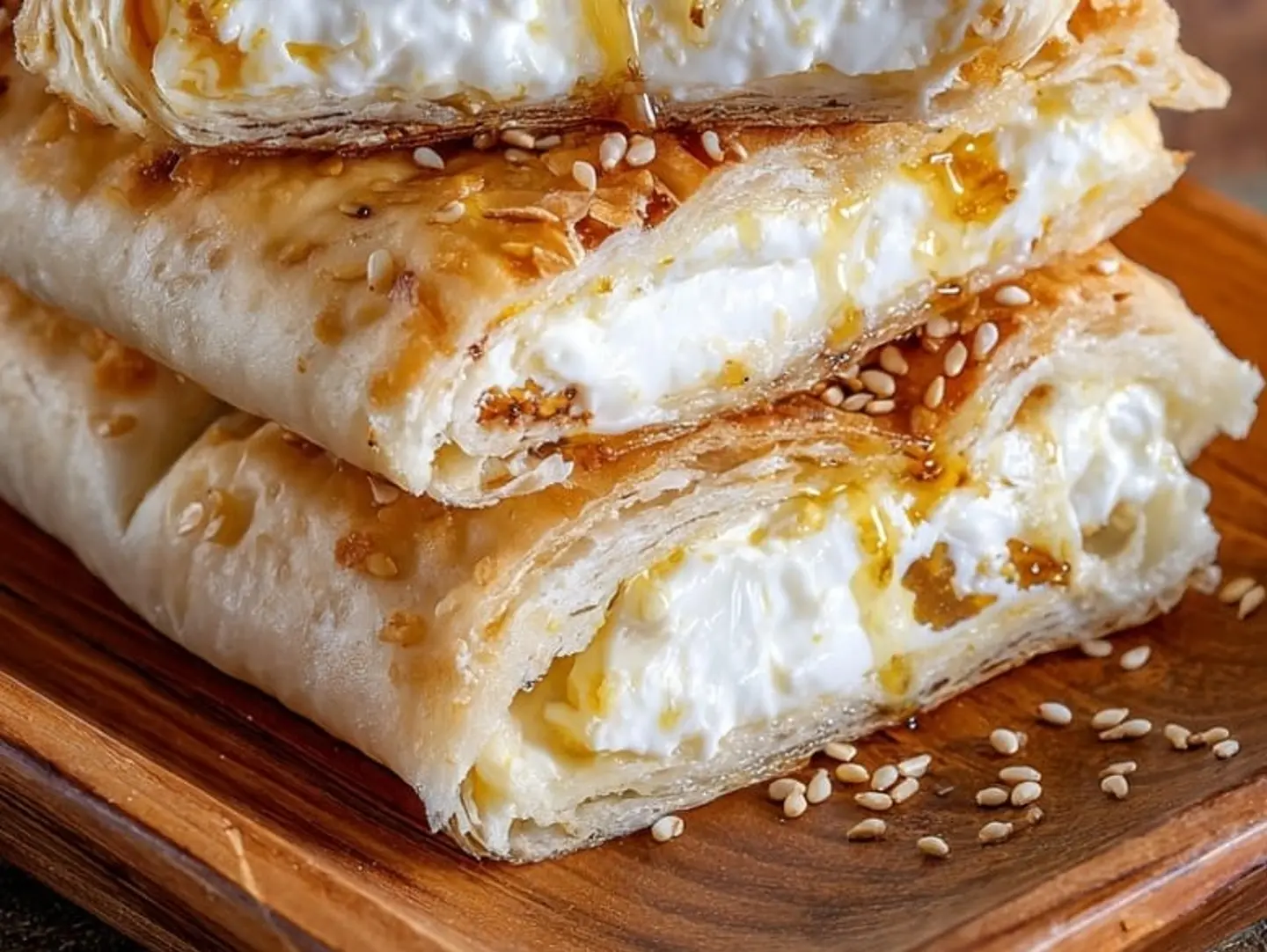 Plain Labneh Pie With Honey