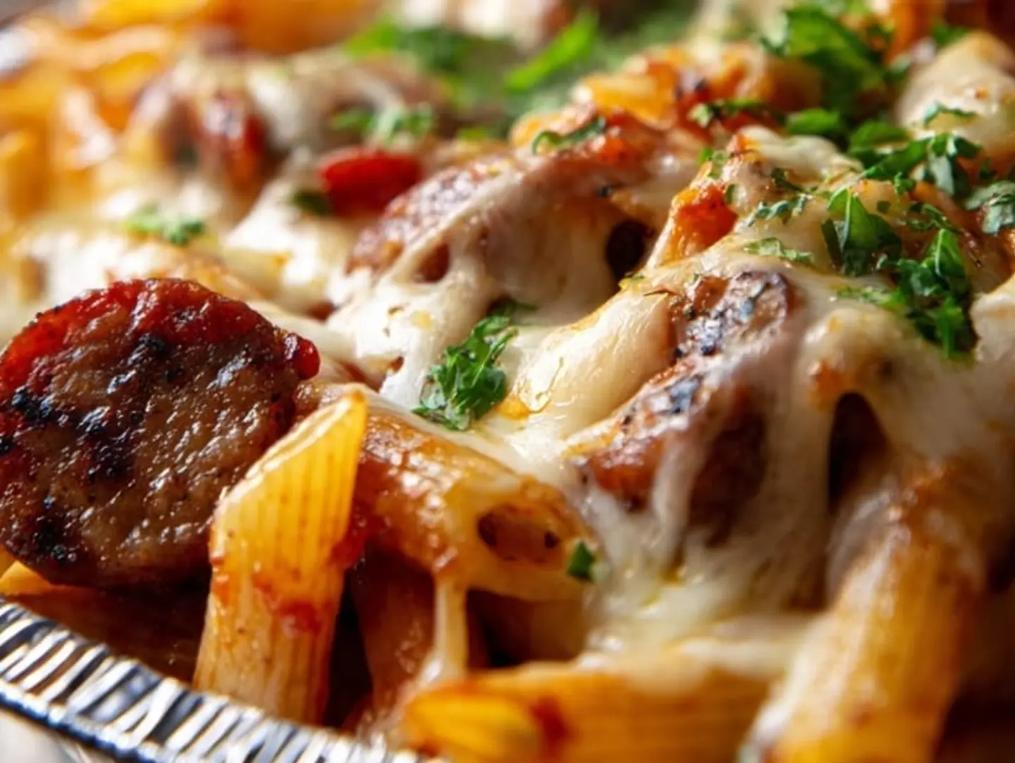 Sausage Penne Pasta  Foil Tray - Large