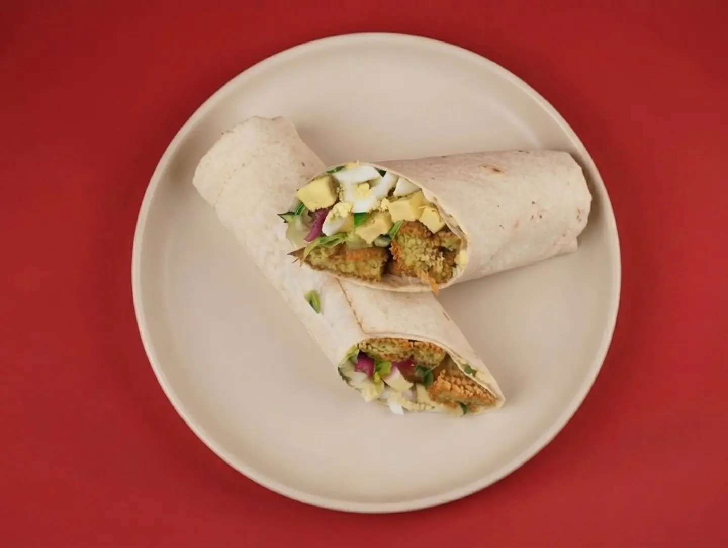 Sarukh Saj Falafel Sandwich With Egg And Fried Vegetables