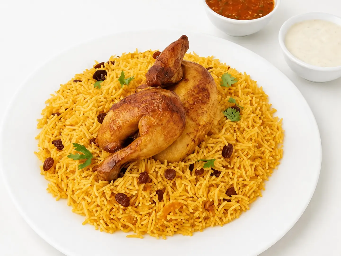 Half Grilled Chicken With Rice