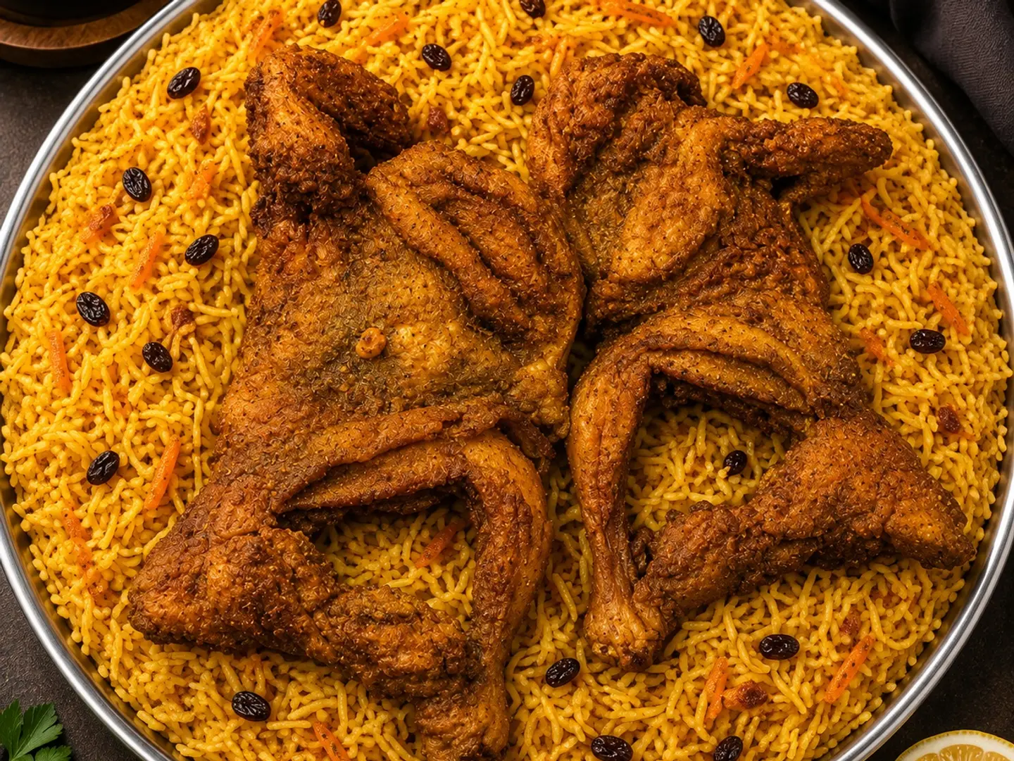 Whole Fried Chicken With Rice