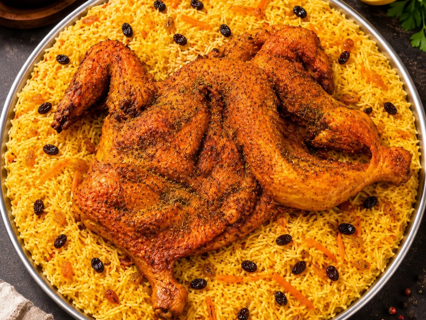 Half Fried Chicken With Rice