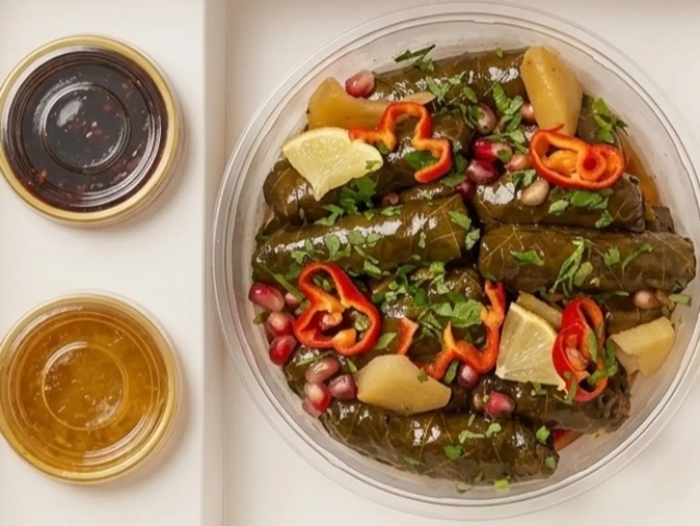 Pomegranate Molasses Grape Leaves - Medium