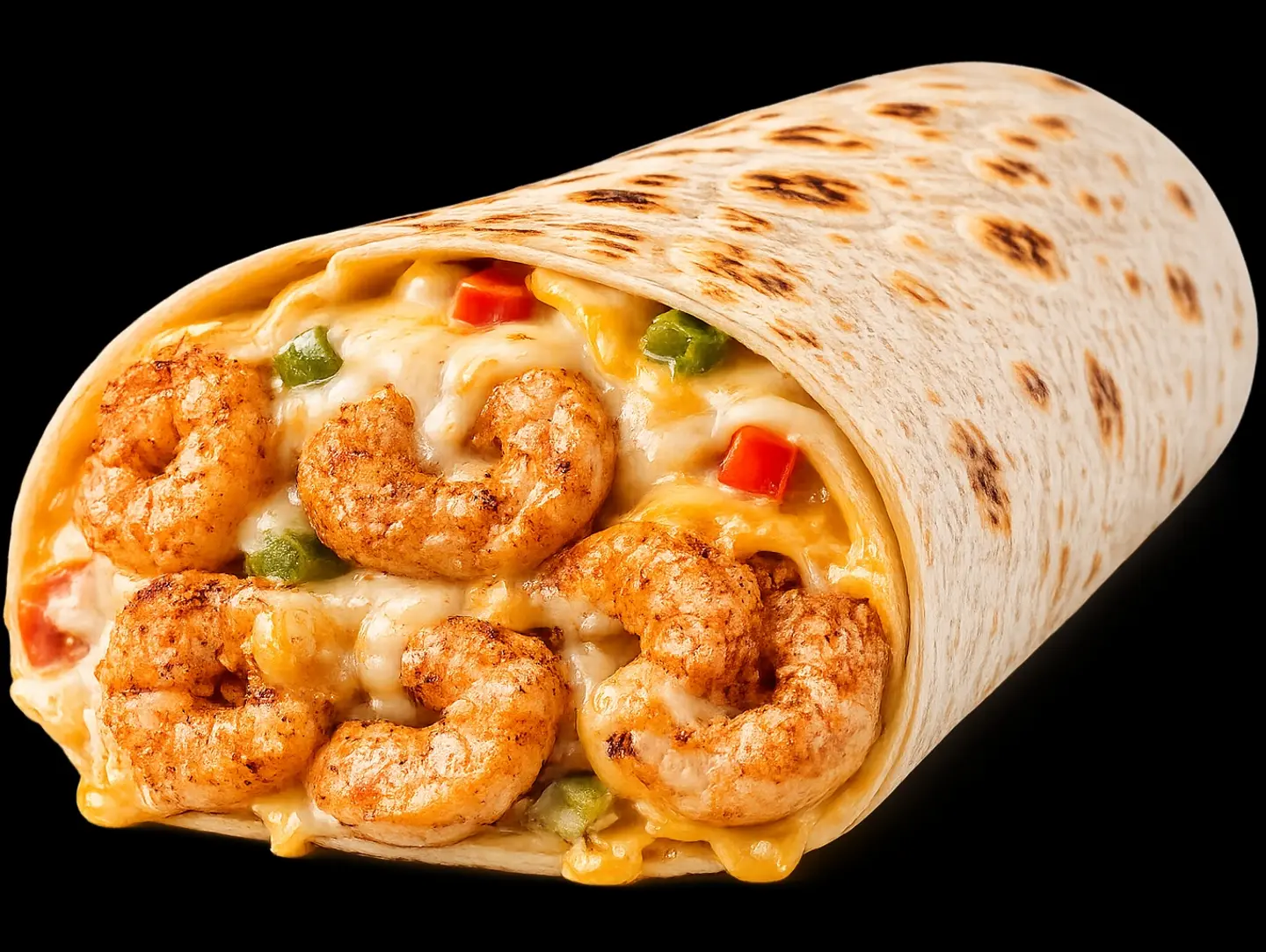 Shrimp Tortilla Roll With Cheese