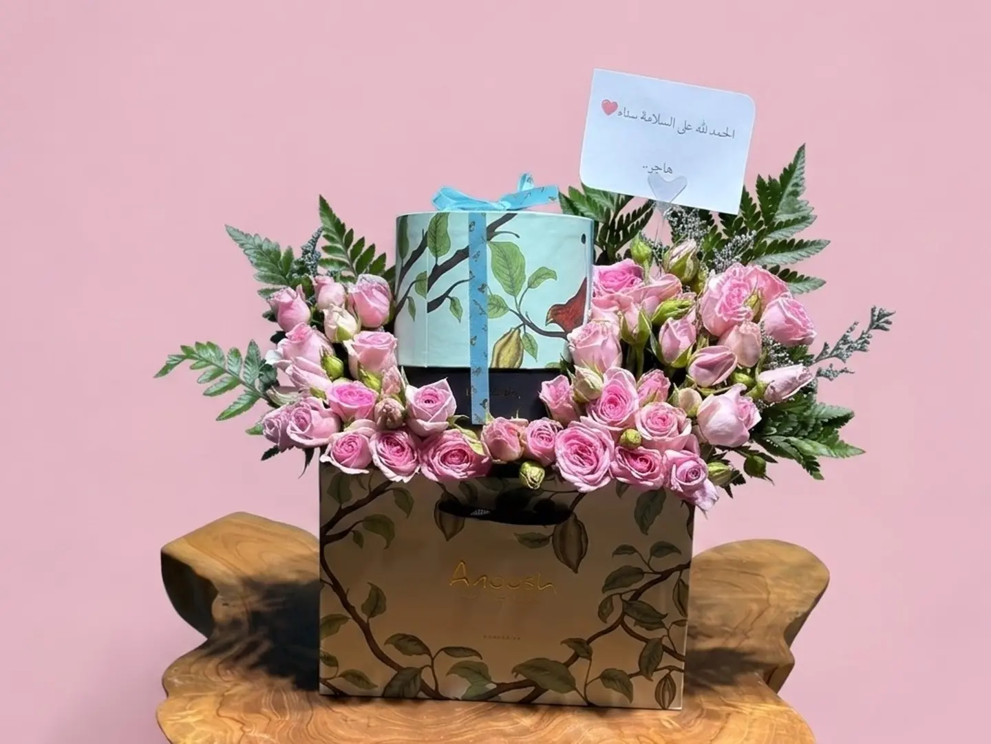 Anush Sweet With Dark Pink Roses