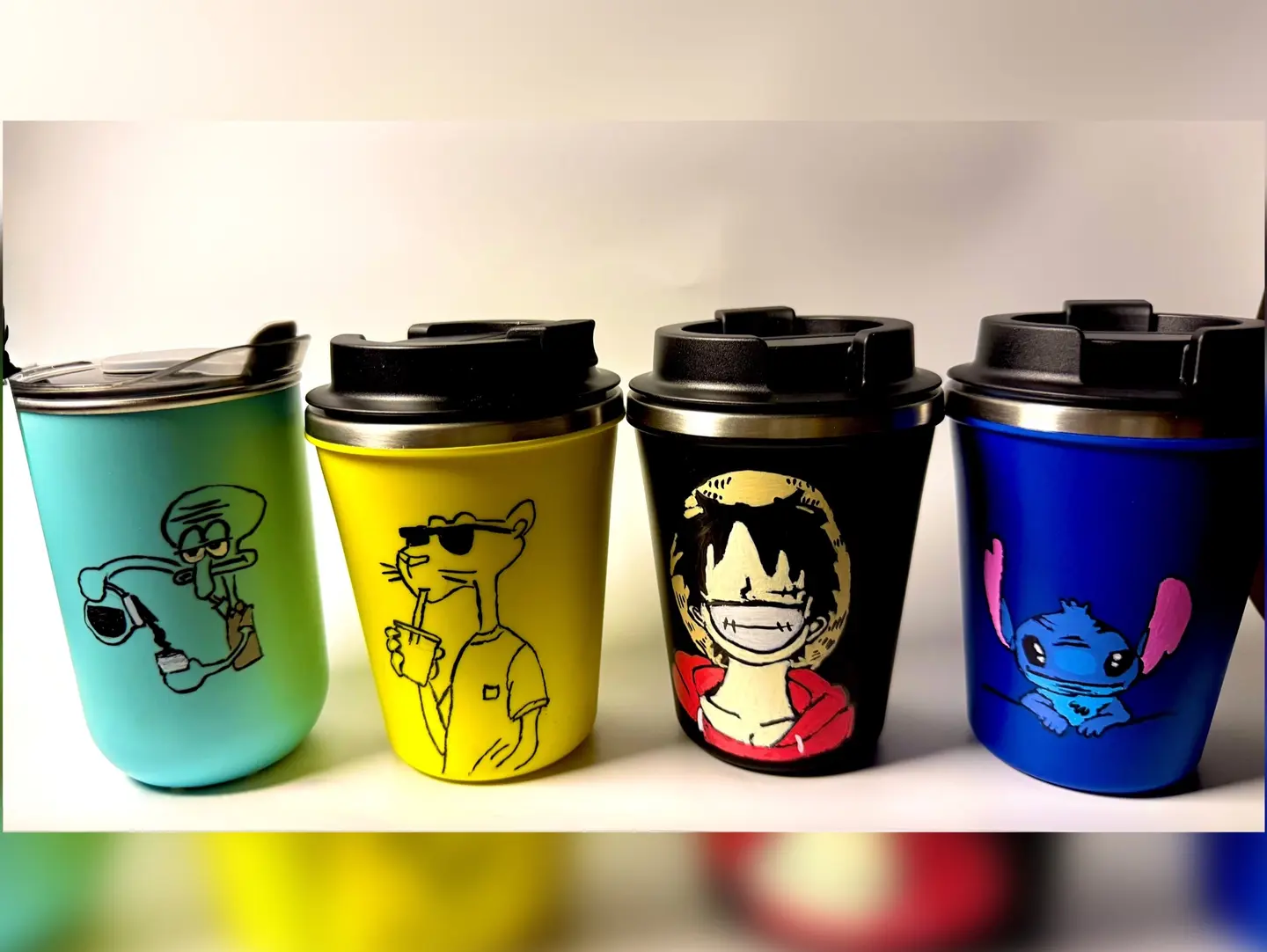 Hand Painted Hot Coffee Mug Free Coffee Limited Time Offer
