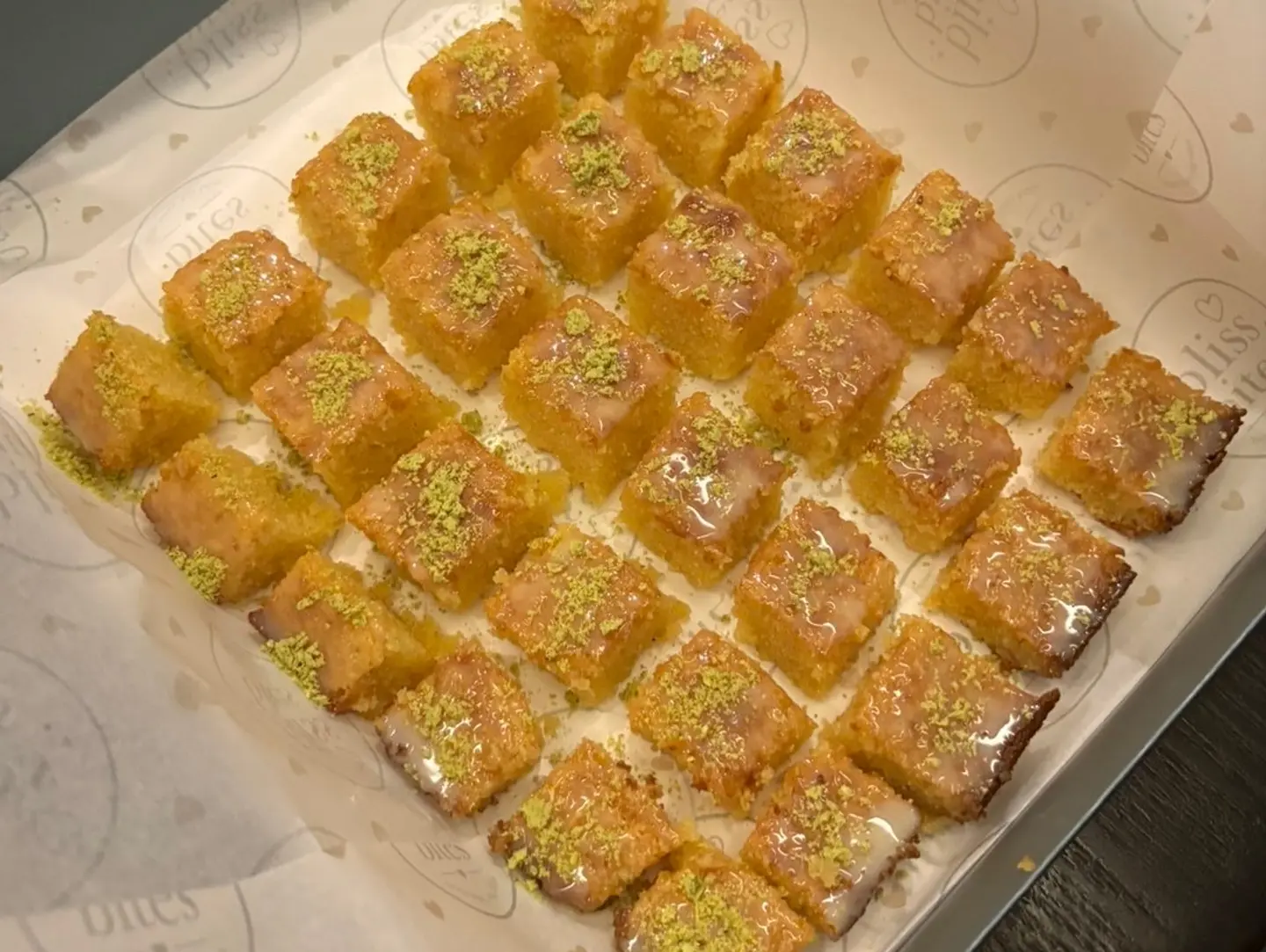 Pistachio Basbousa