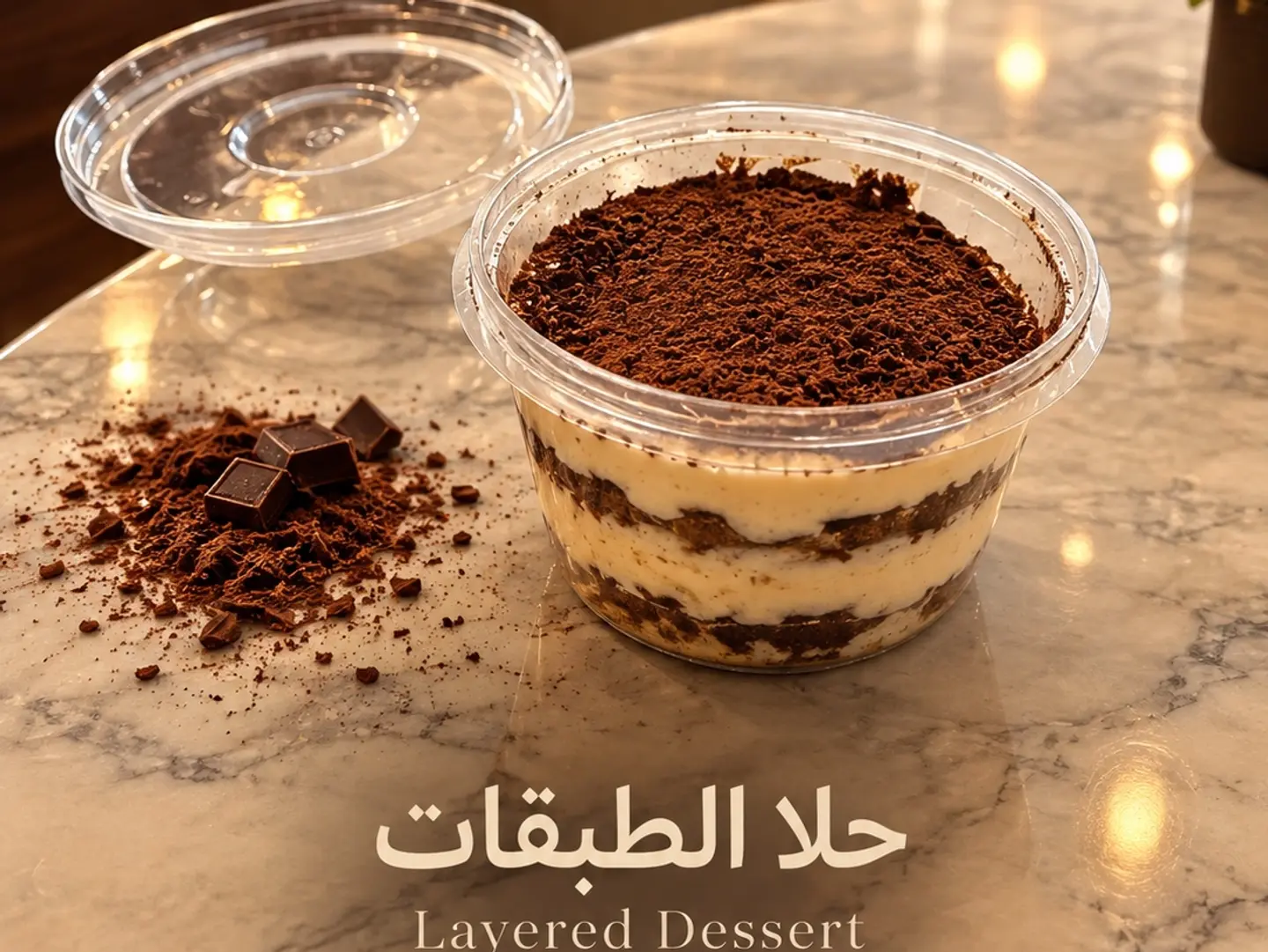 The Sweetness Of The Layers Is Small With Biscuits, Cream And Caramel