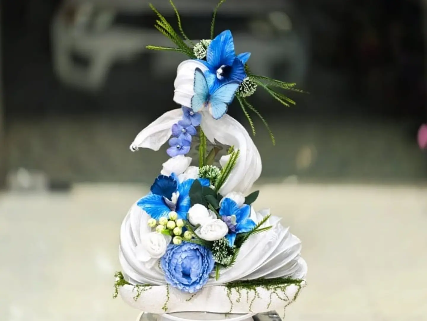 Artificial Flower Arrangement Vase,,Dd