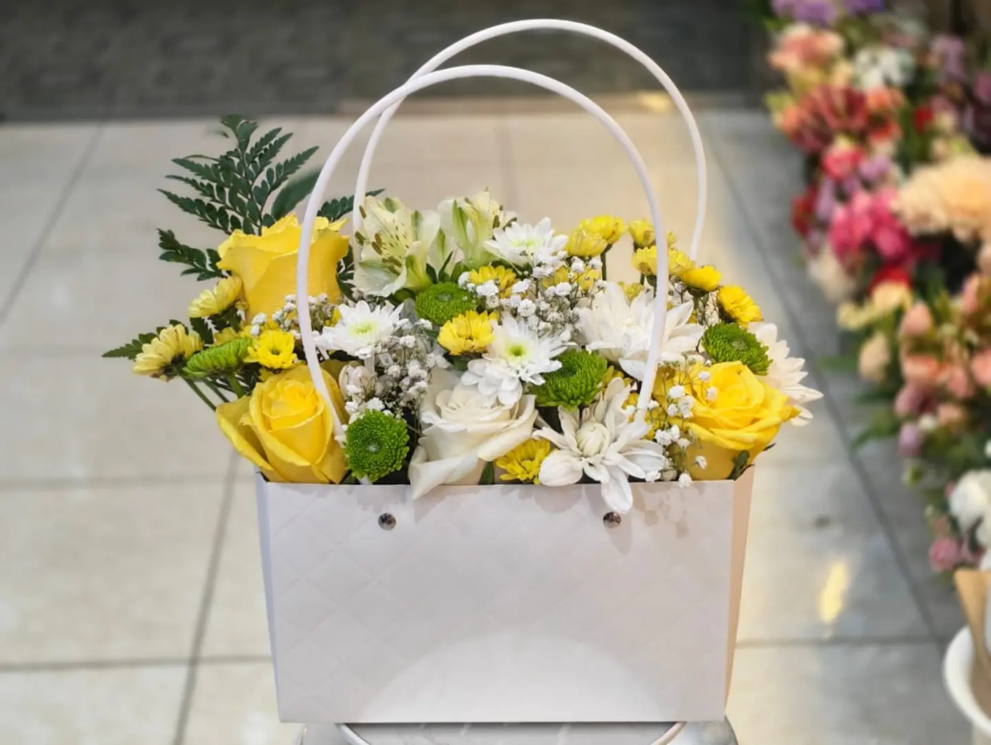 Natural Flowers In A White Bag.24