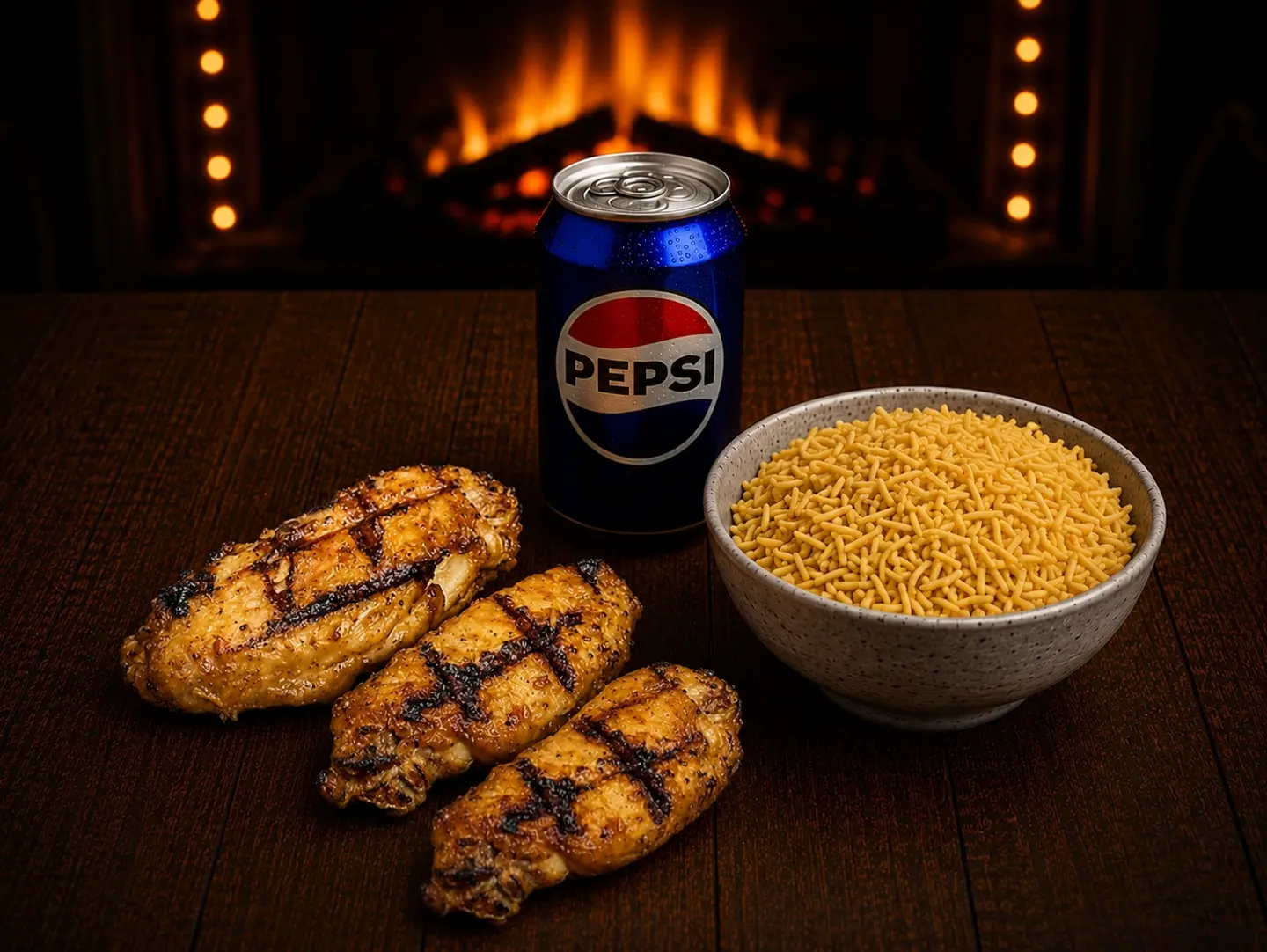 3 Chicken Wings With 1 Side & 1 Can Drink