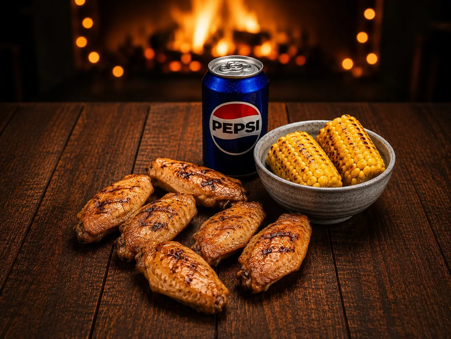 6 Chicken Wings With 1 Side & 1 Can Drink